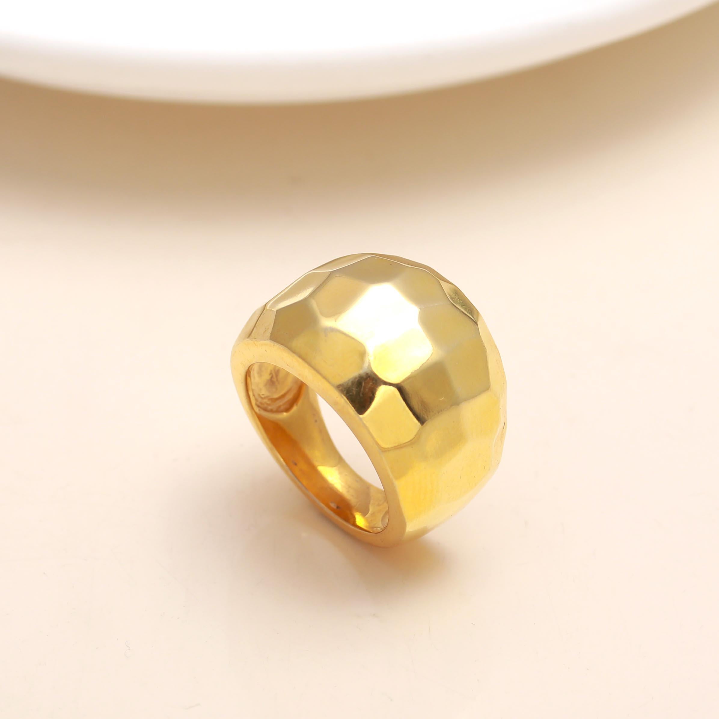 The Golden Honeycomb: Faceted Chunky Ring