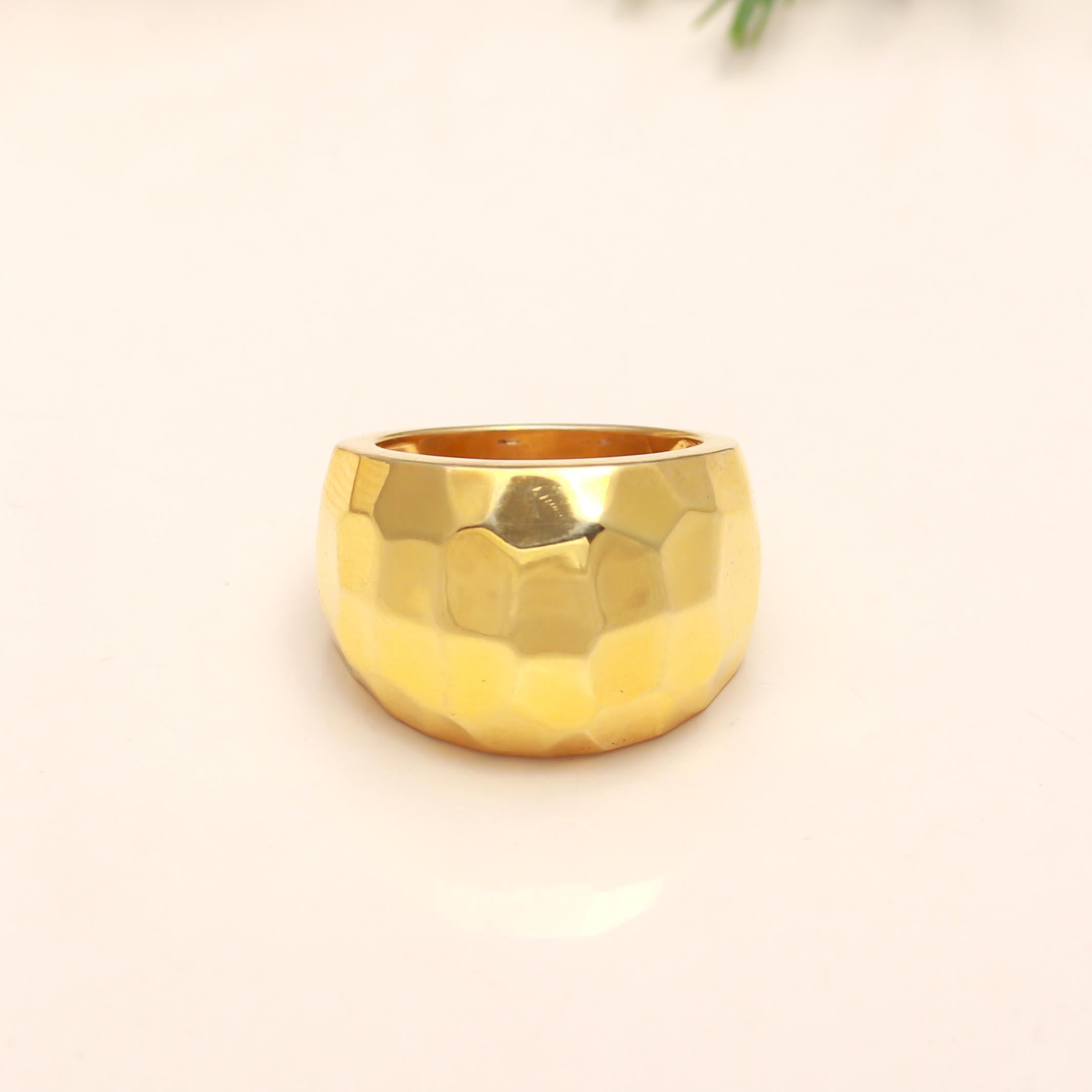The Golden Honeycomb: Faceted Chunky Ring