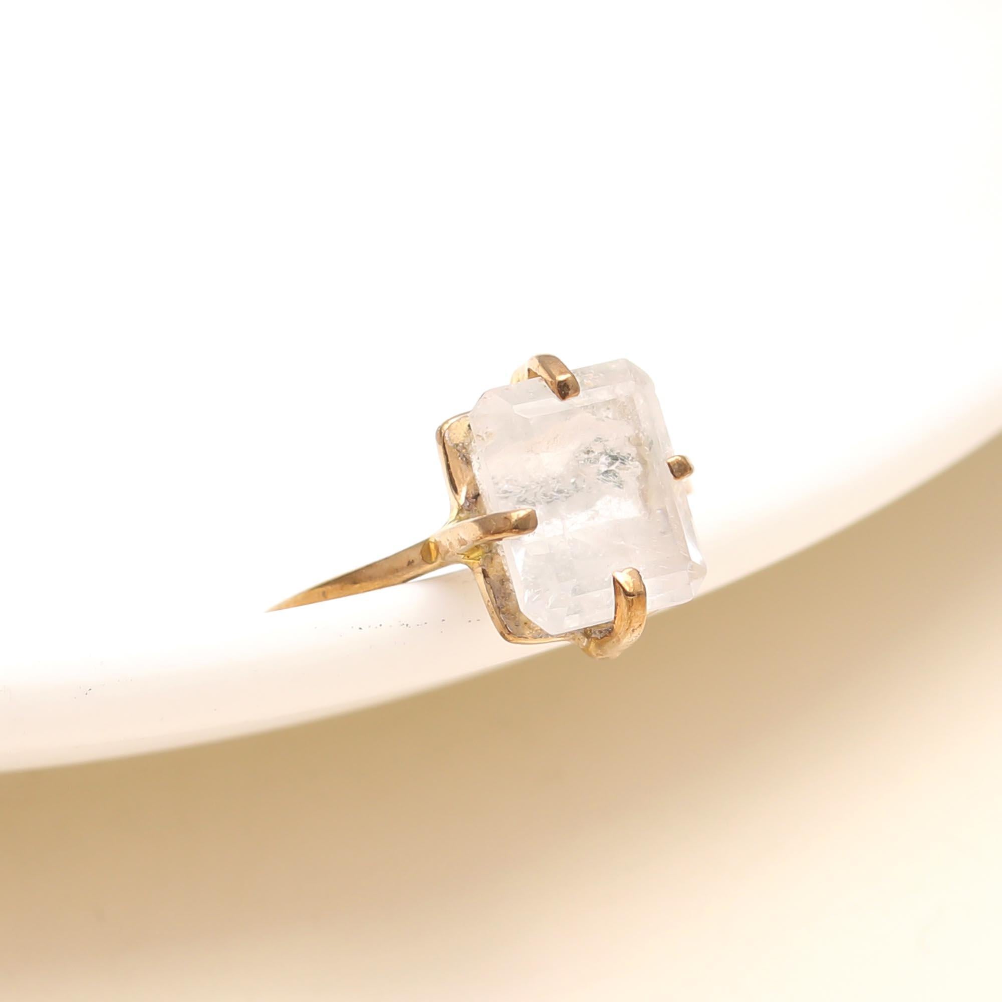 The Raw Crystal: Herkimer Style Quartz Ring