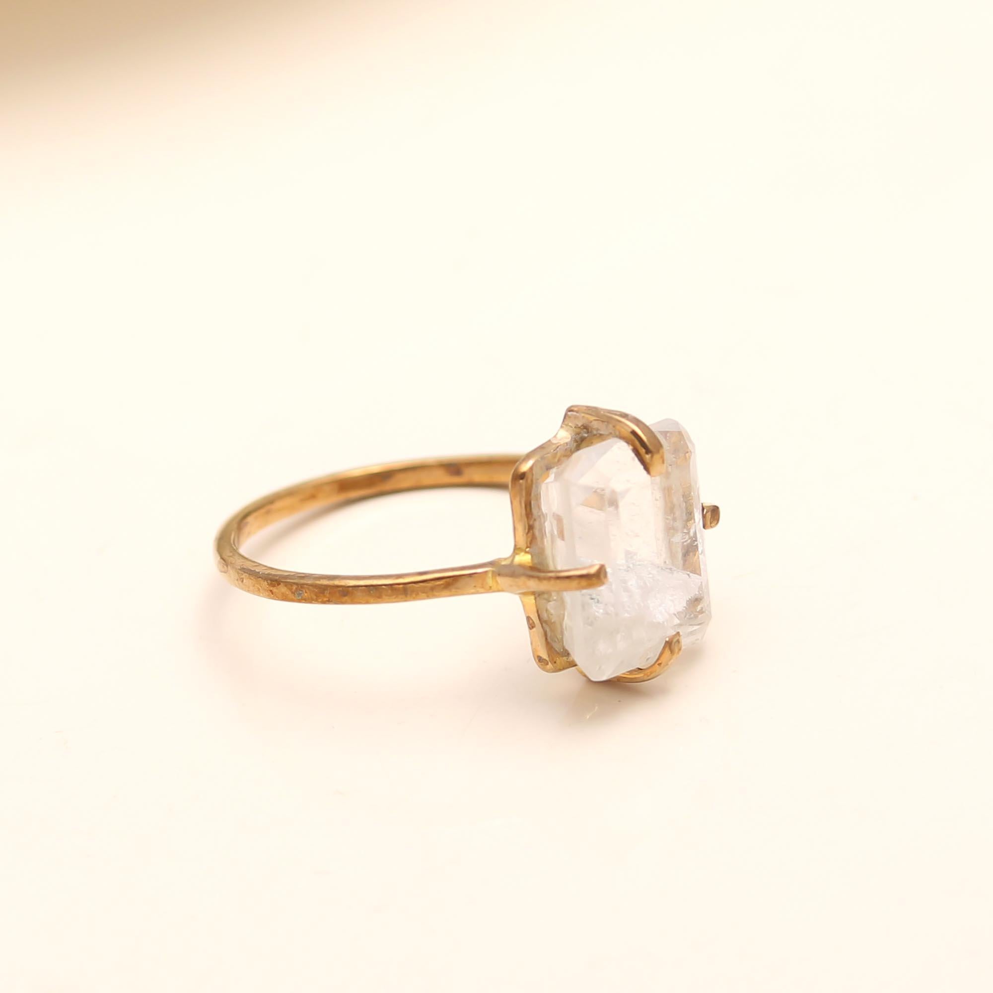 The Raw Crystal: Herkimer Style Quartz Ring