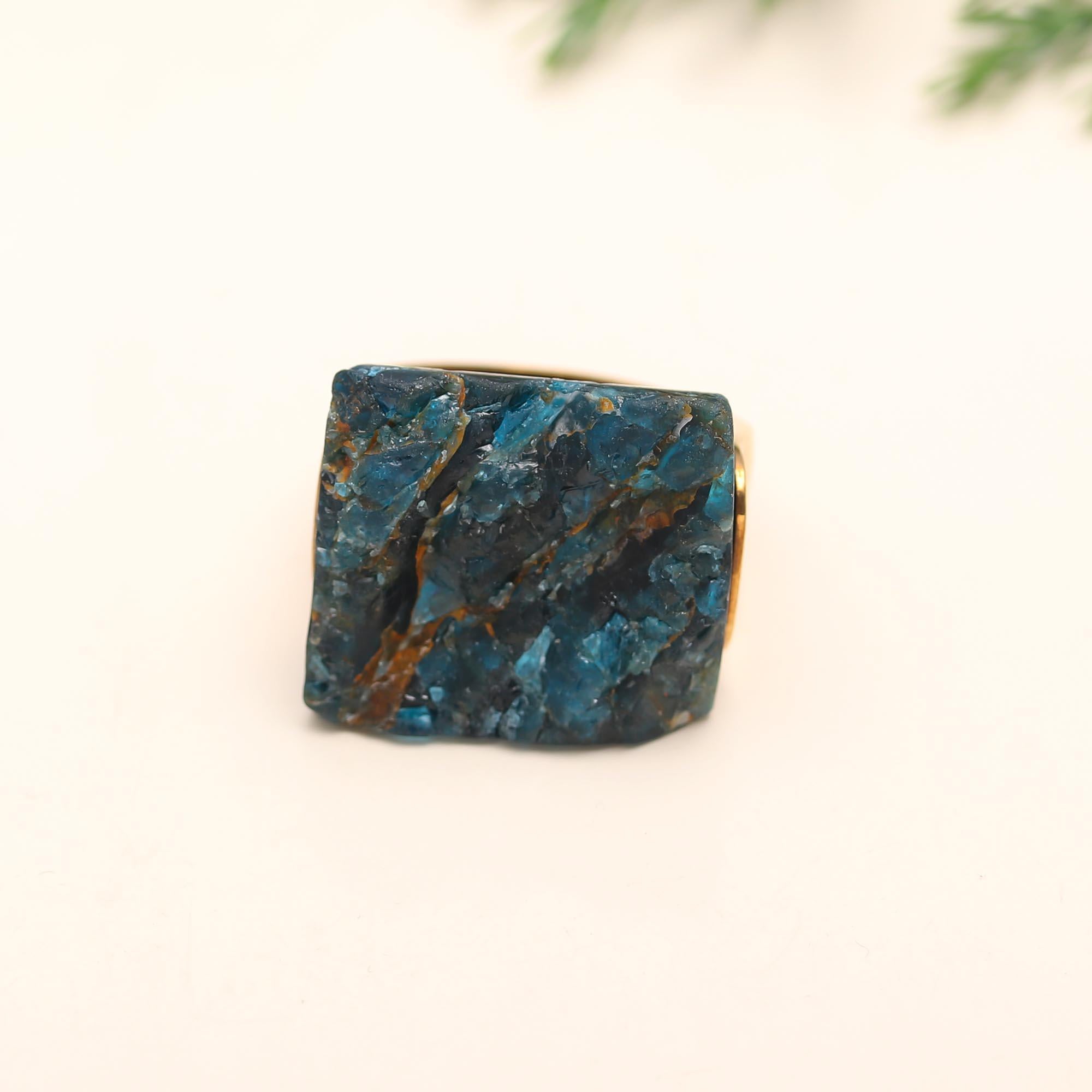 The Raw Kyanite: Organic Blue Blade Stone Ring
