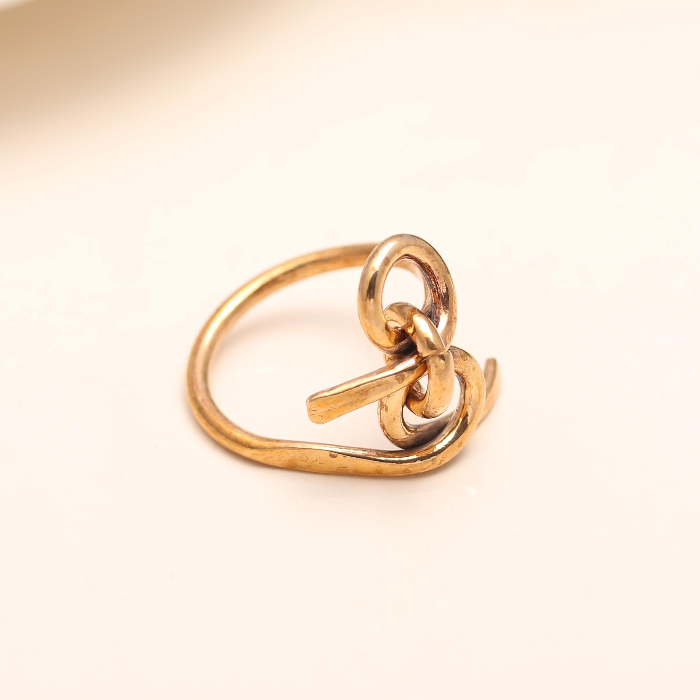 The Abstract Knot: Gold Wire Love Knot Ring
