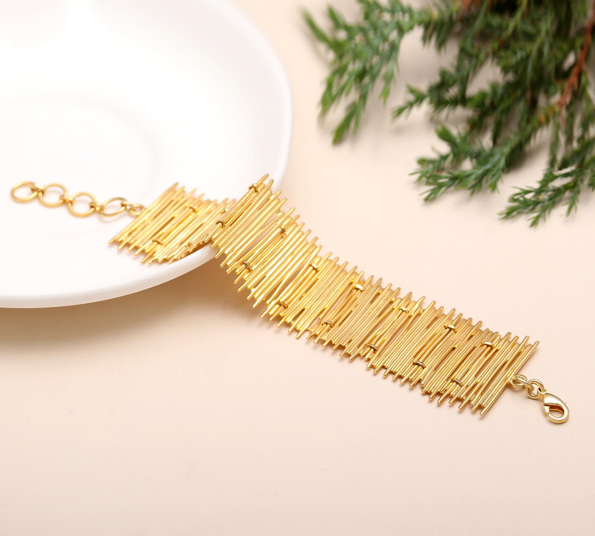 The Golden Palisade: Gold Vermeil Stick Link Bracelet