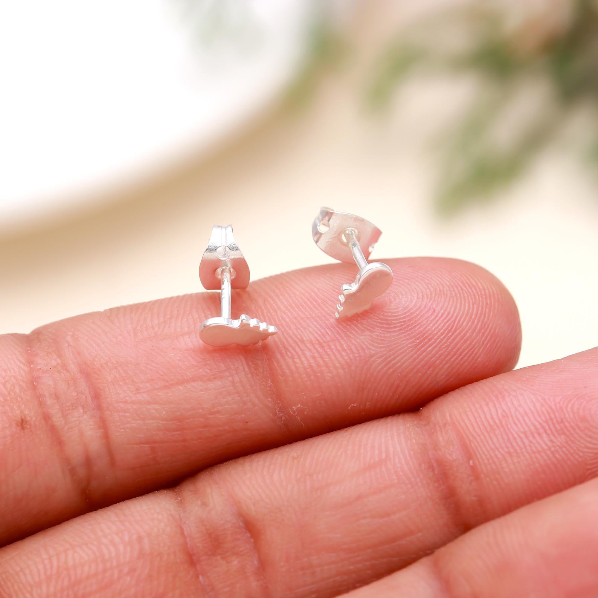 The Silver Nimbus: Minimalist Abstract Cloud Stud Earrings