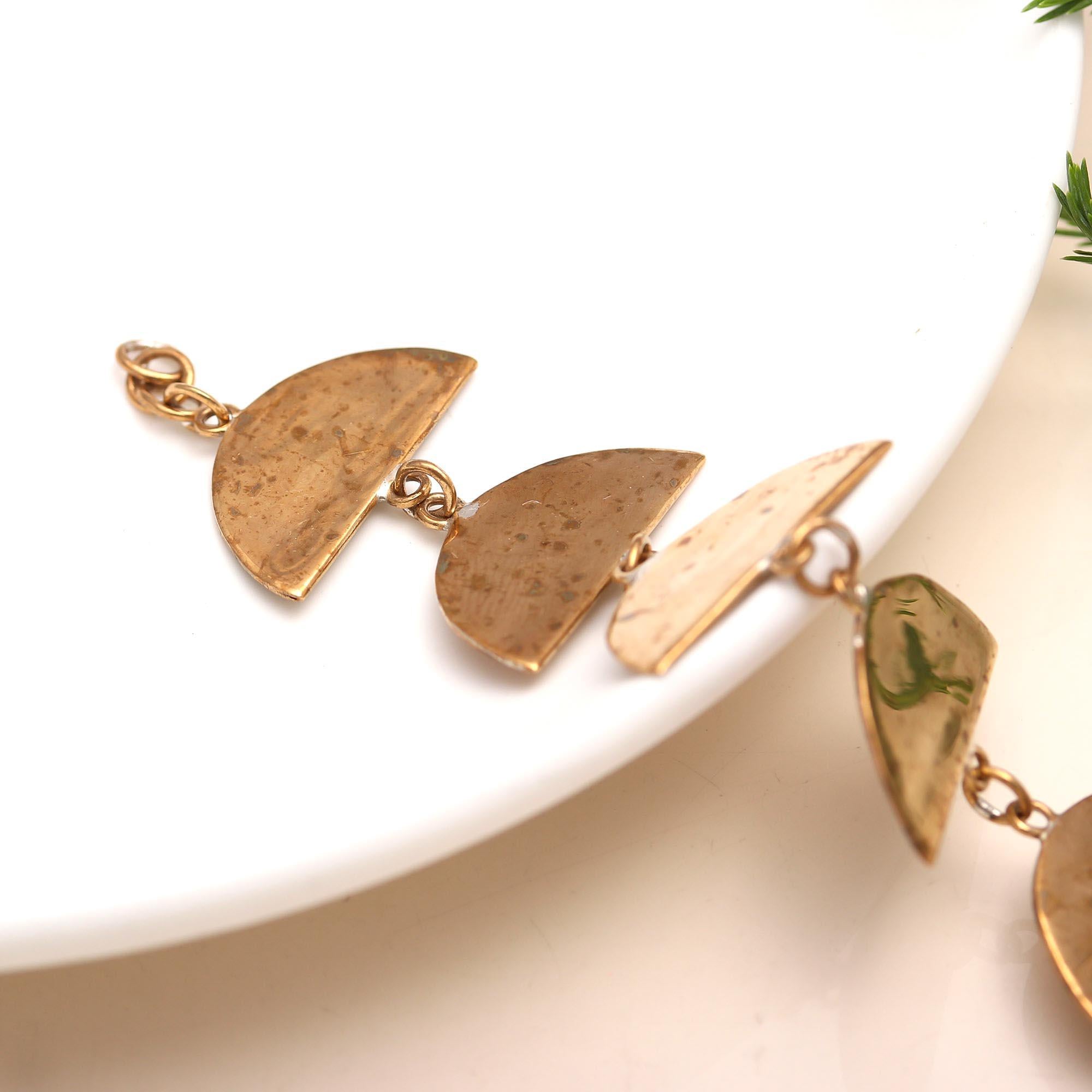 The Lunar Phase: Antique Gold Half-Moon Bracelet