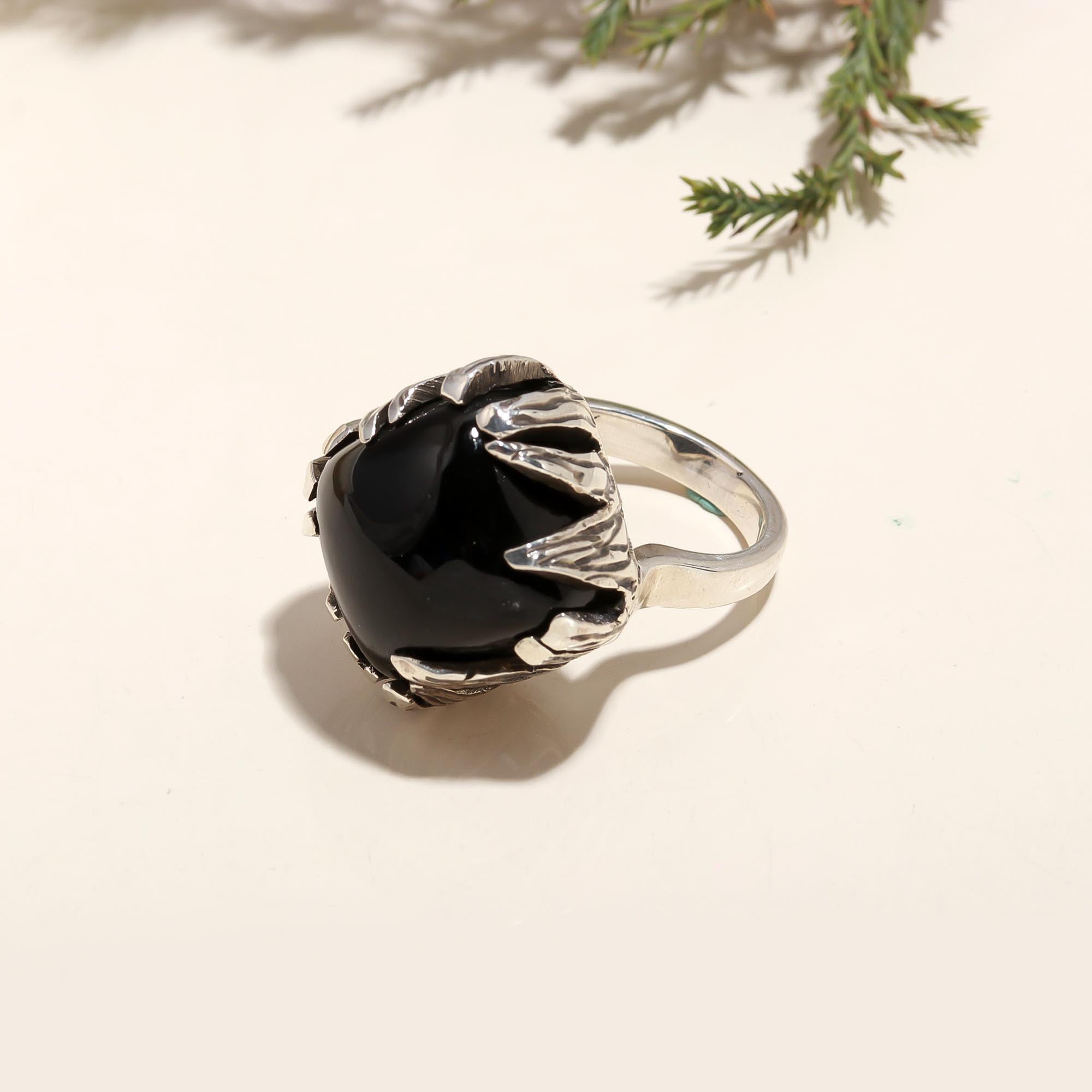 925 Silver Black Onyx Ring