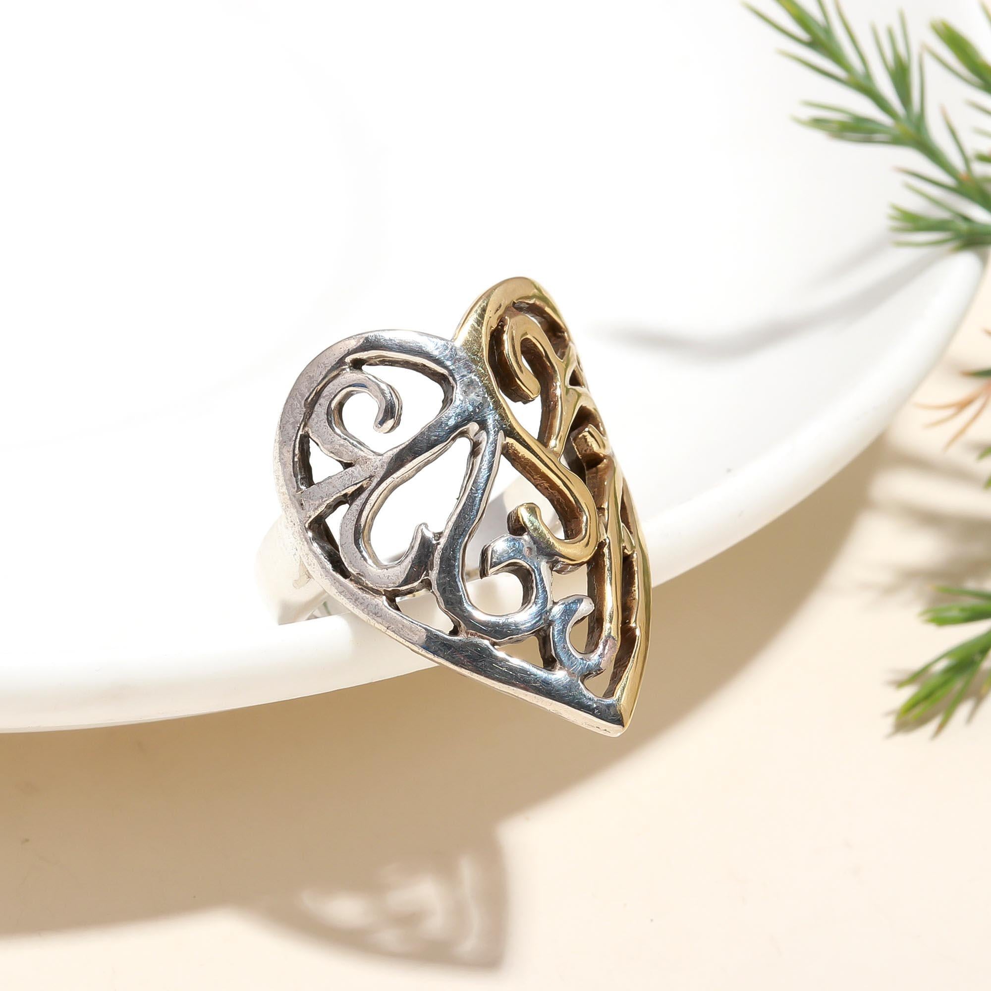 925 Silver Swirl Cutout Ring
