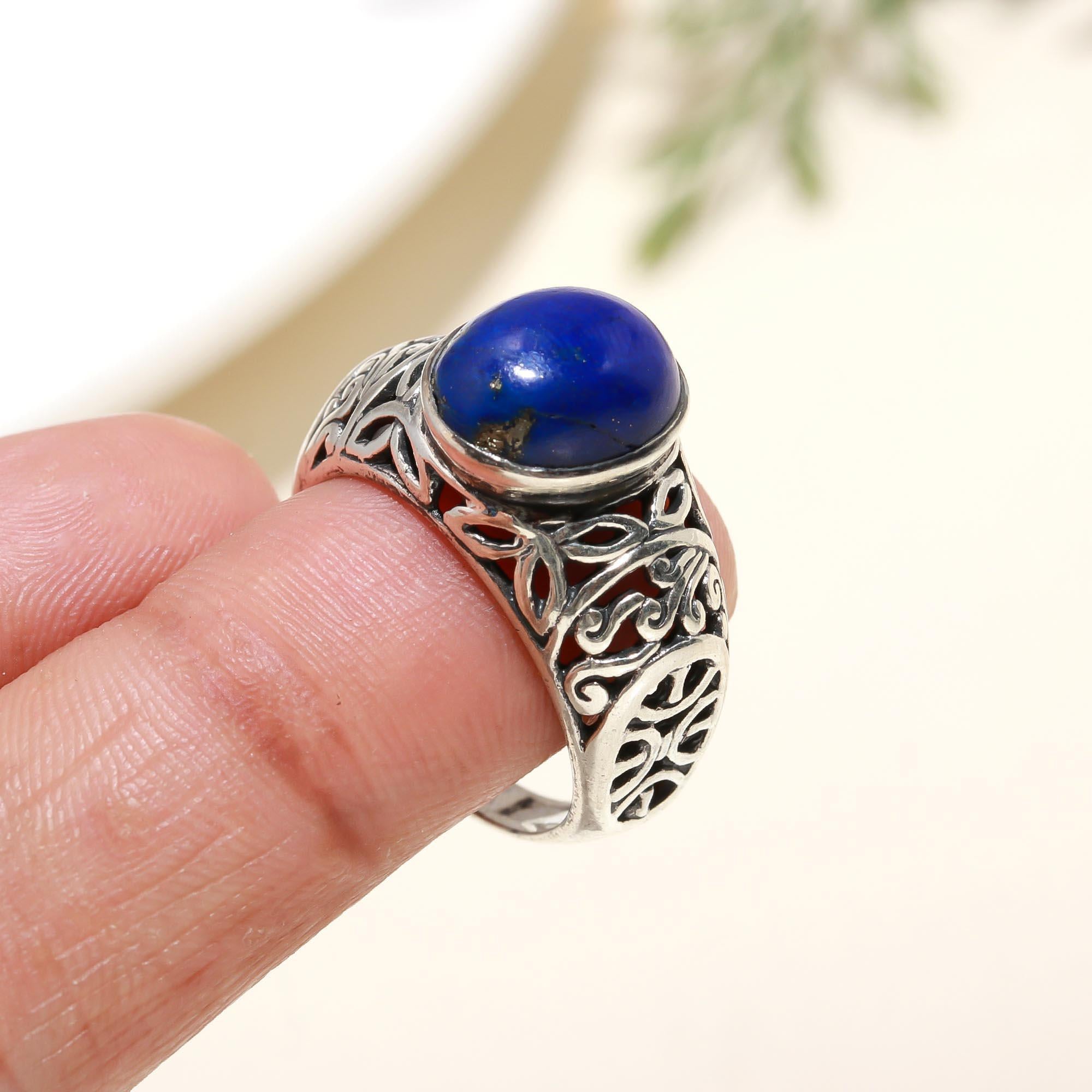 925 Silver Lapis Lazuli Ring