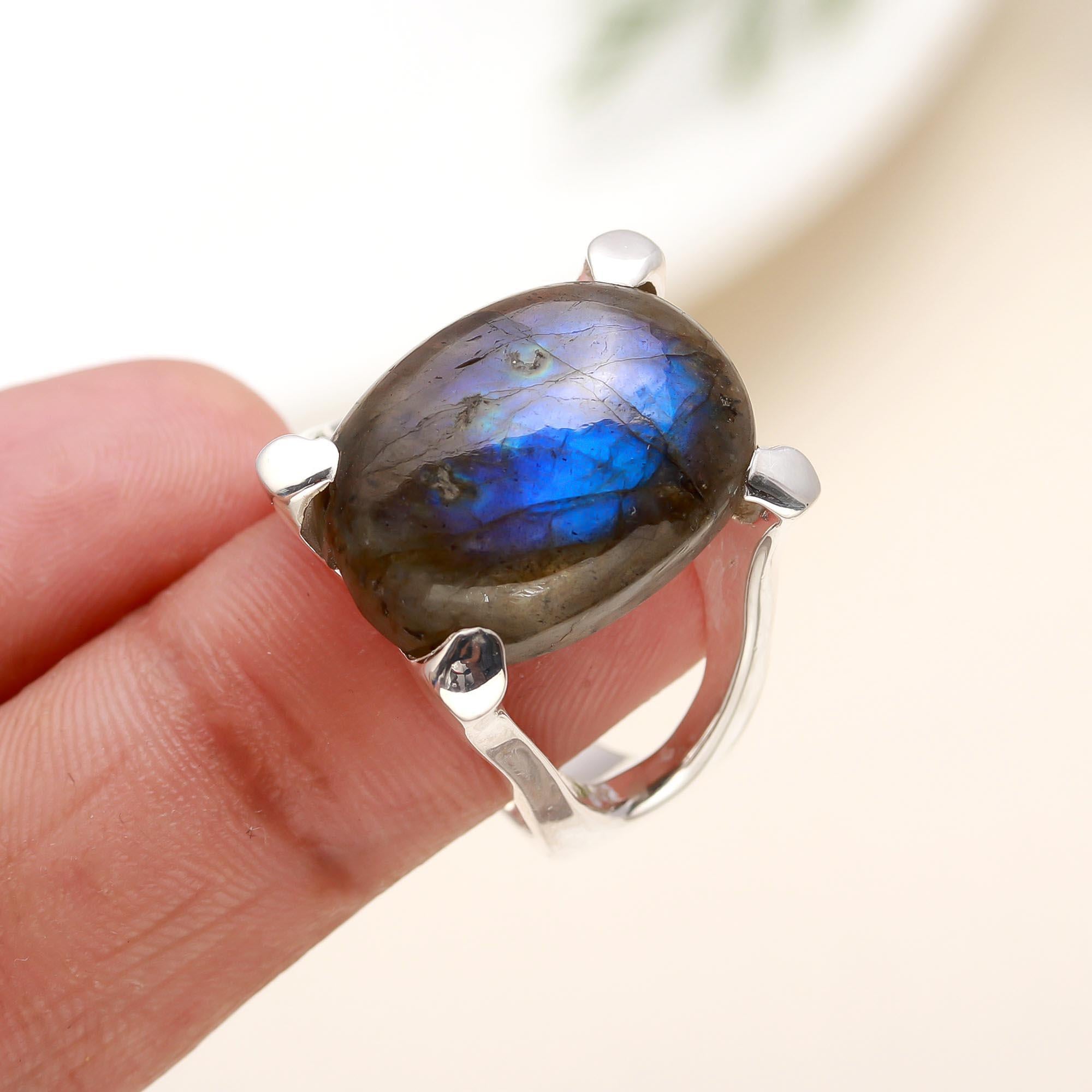 925 Silver Labradorite Ring