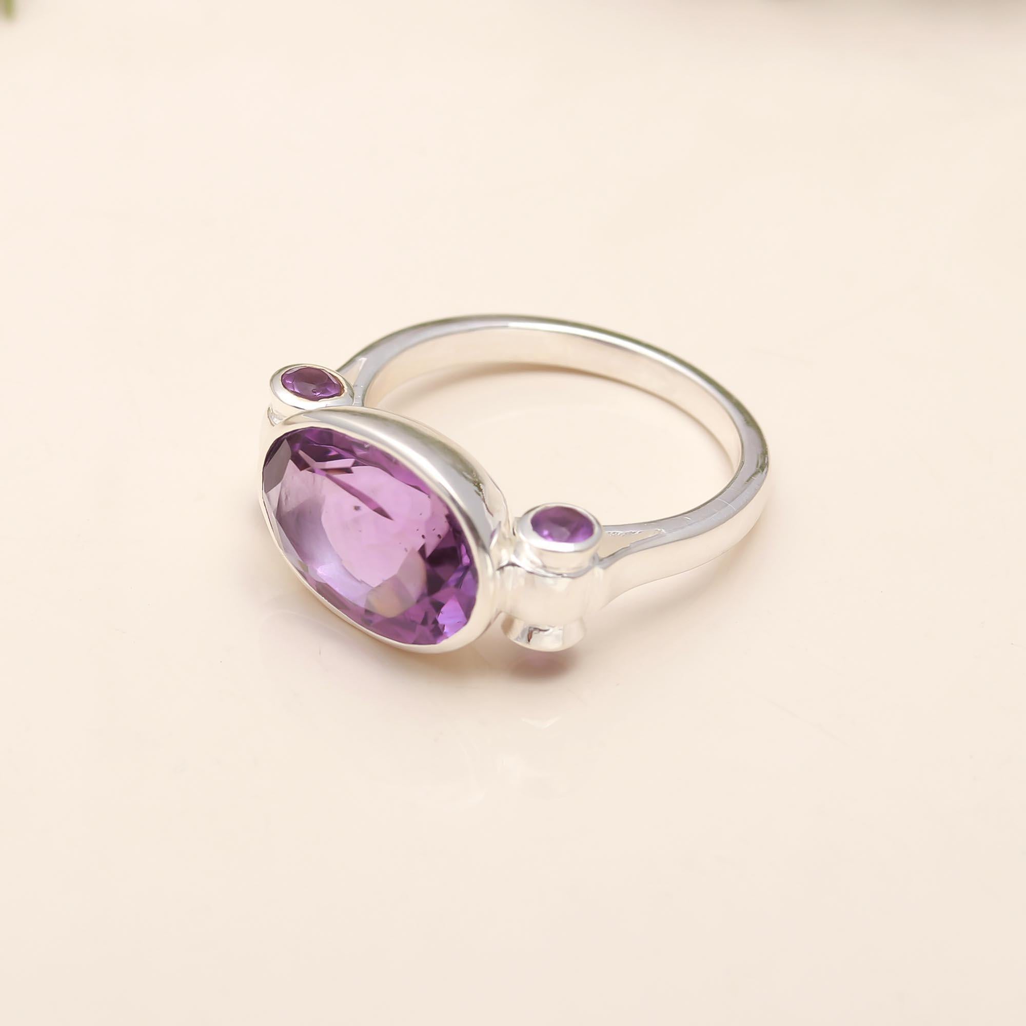 925 Silver Amethyst Ring