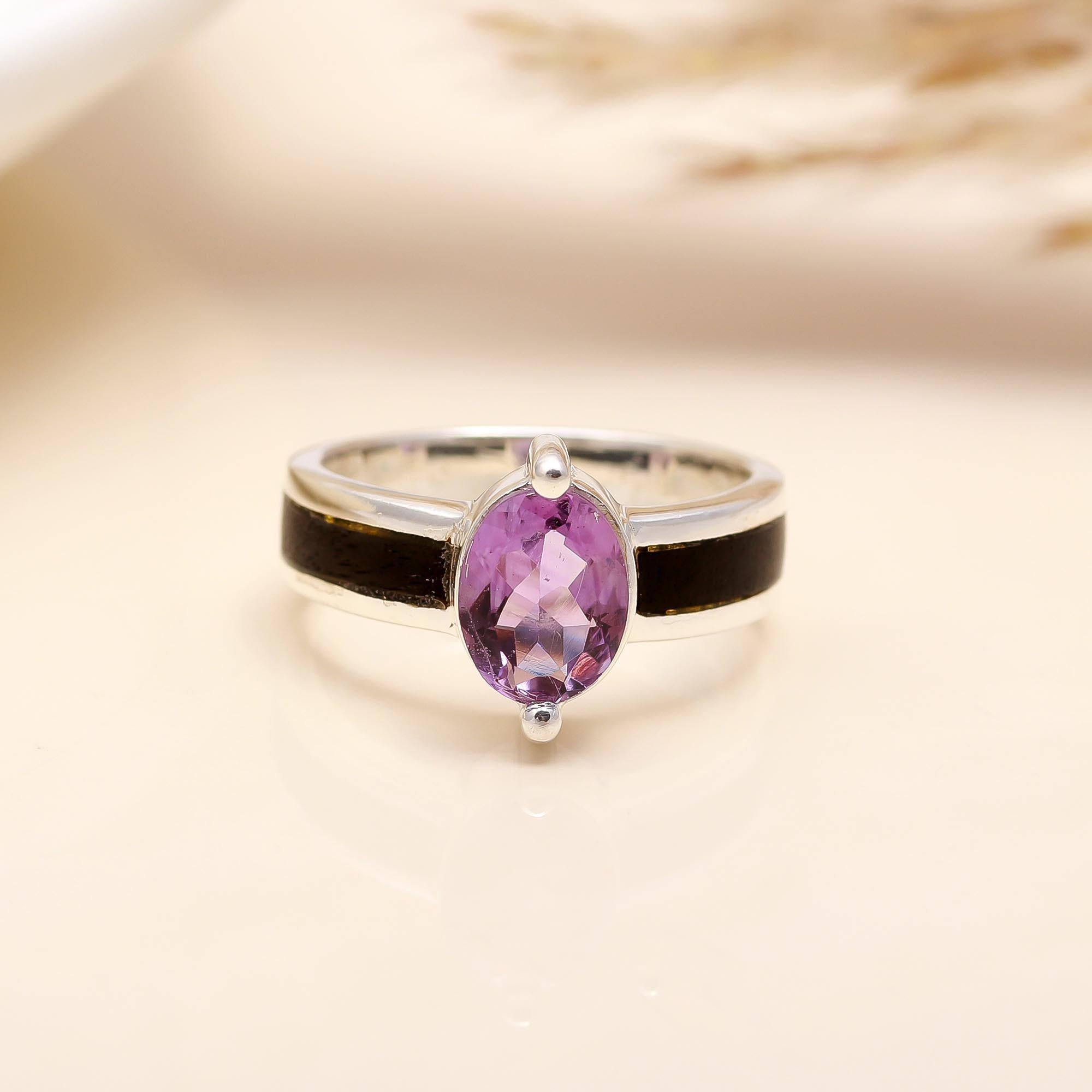 925 Silver Amethyst Ring