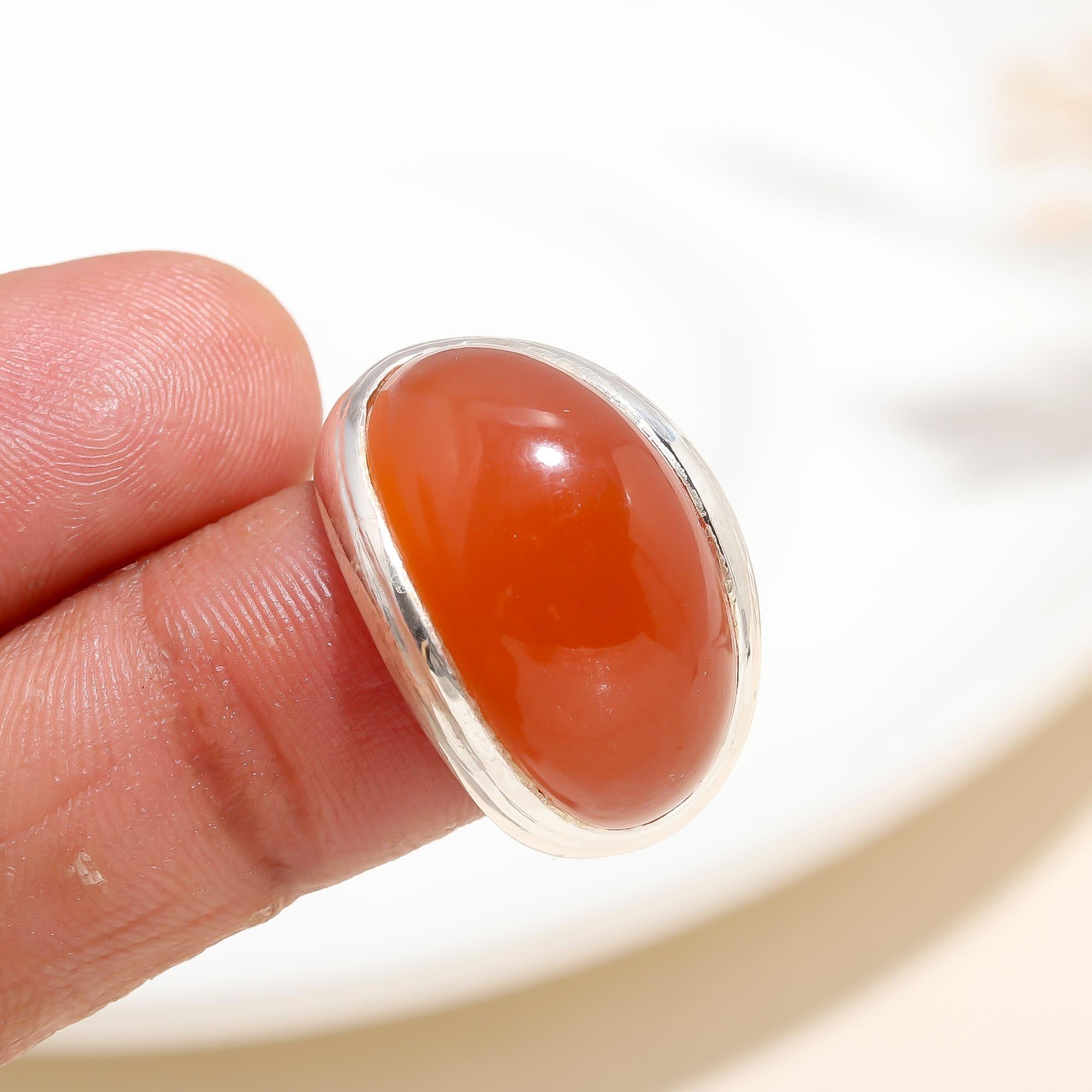 925 Silver Carnelian Ring