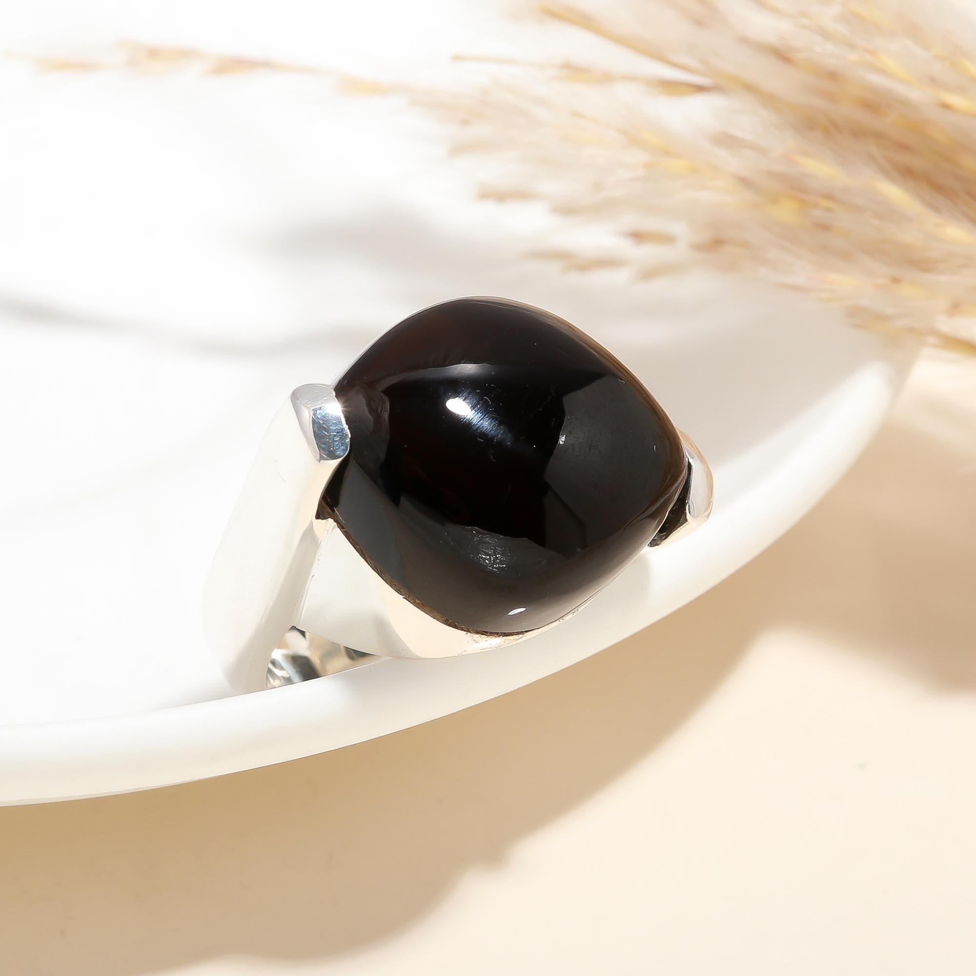 925 Silver Black Onyx Ring