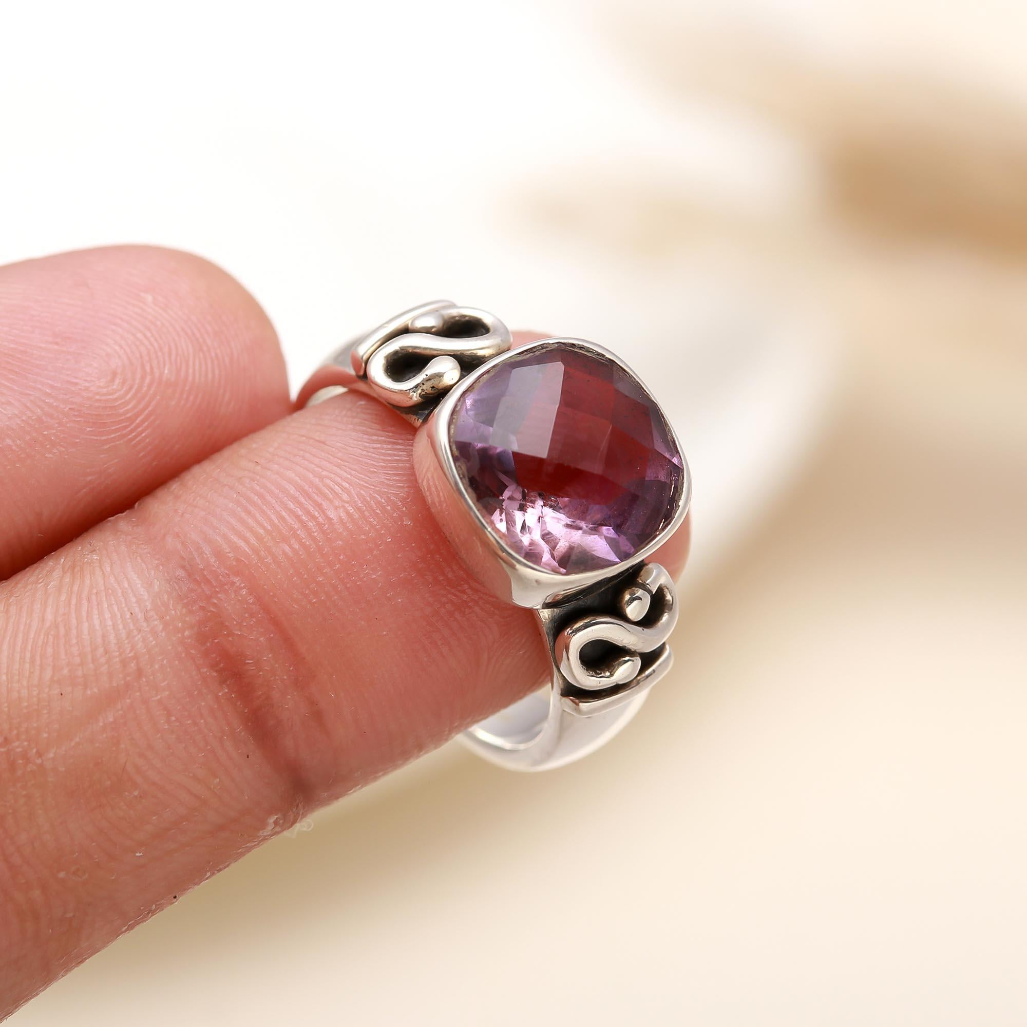 925 Silver Amethyst Ring