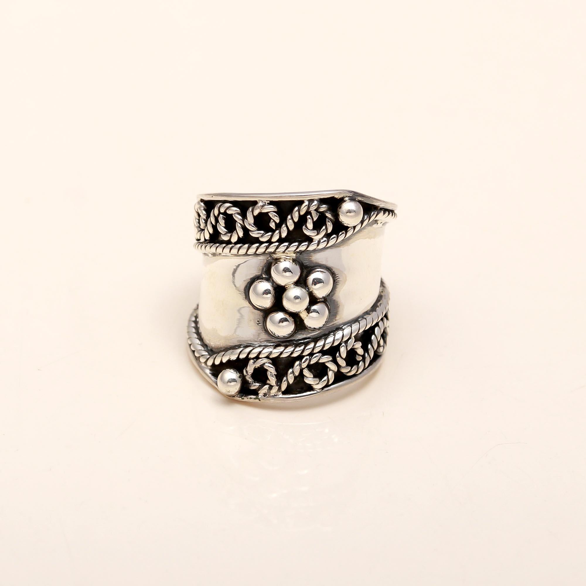 925 Silver Wide Band Ring