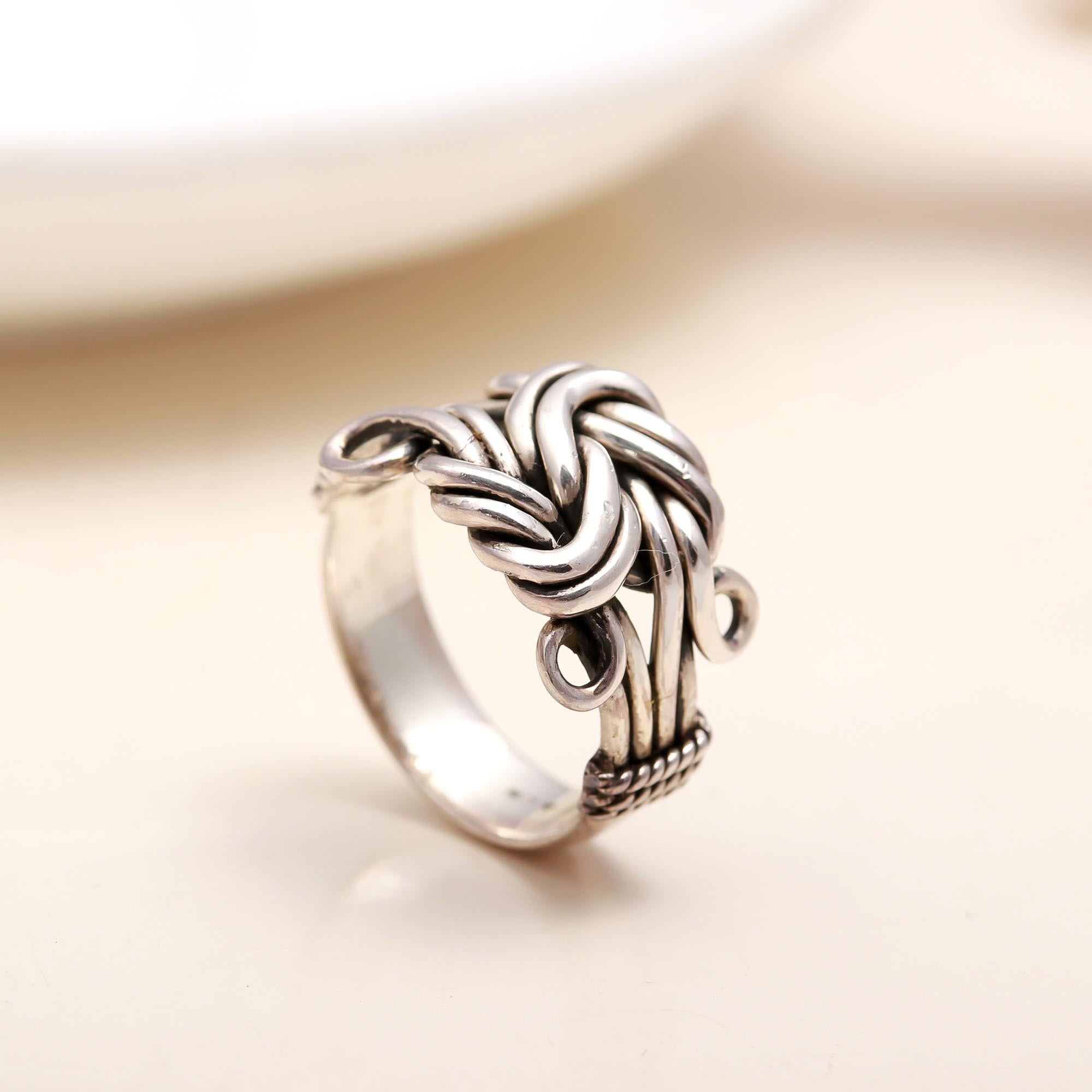 The Eternal Knot: Silver Celtic Style Ring