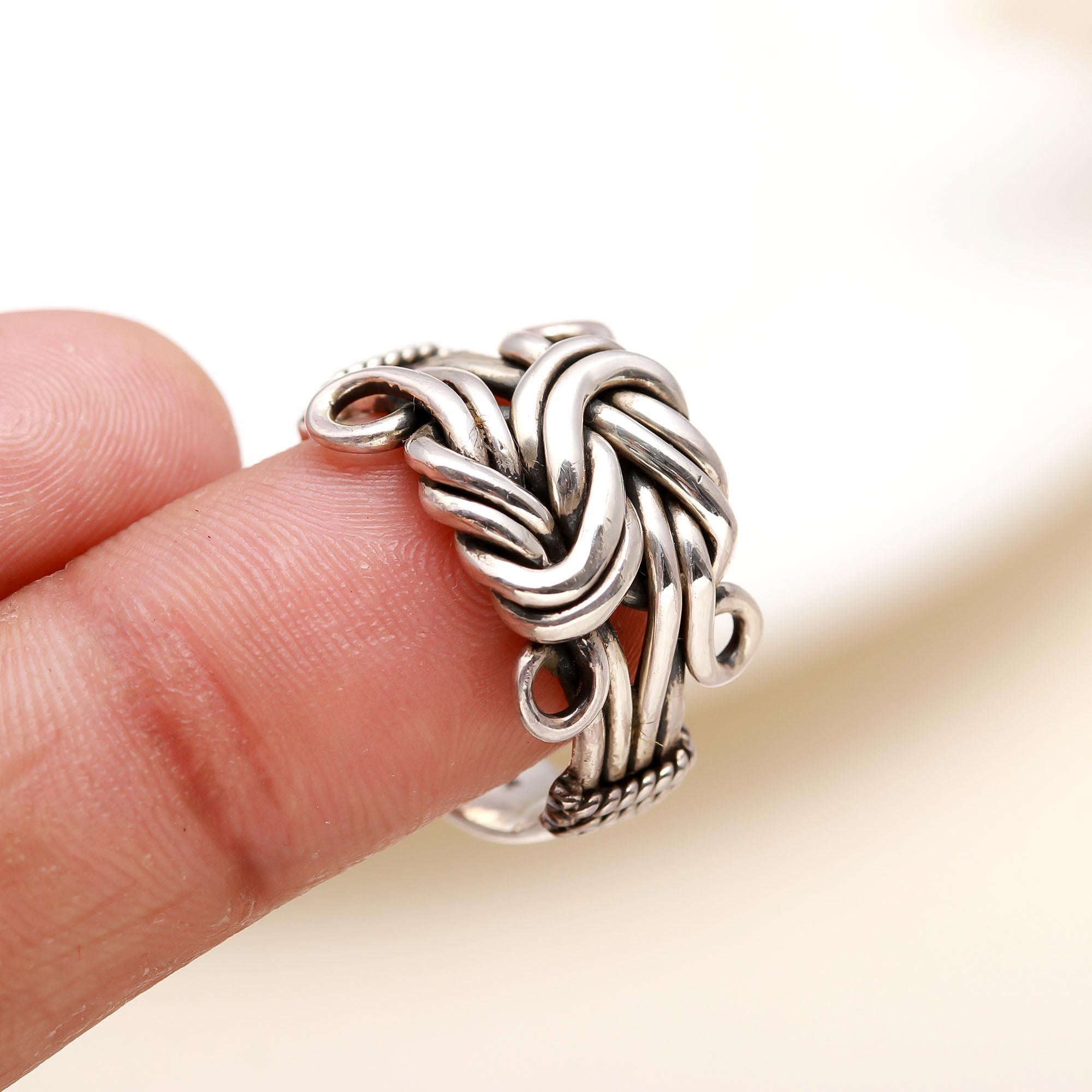 The Eternal Knot: Silver Celtic Style Ring