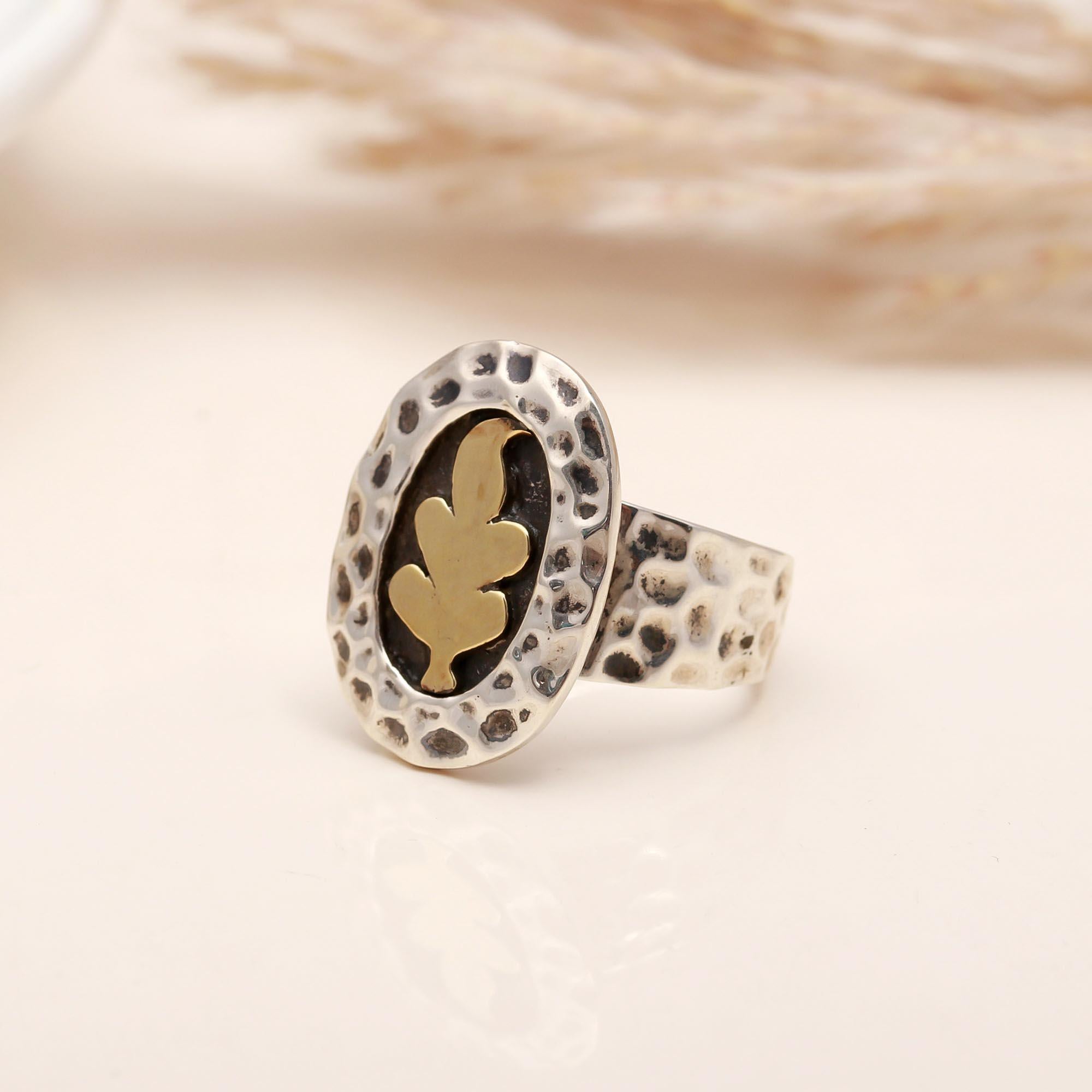 925 Silver Hammered Ring