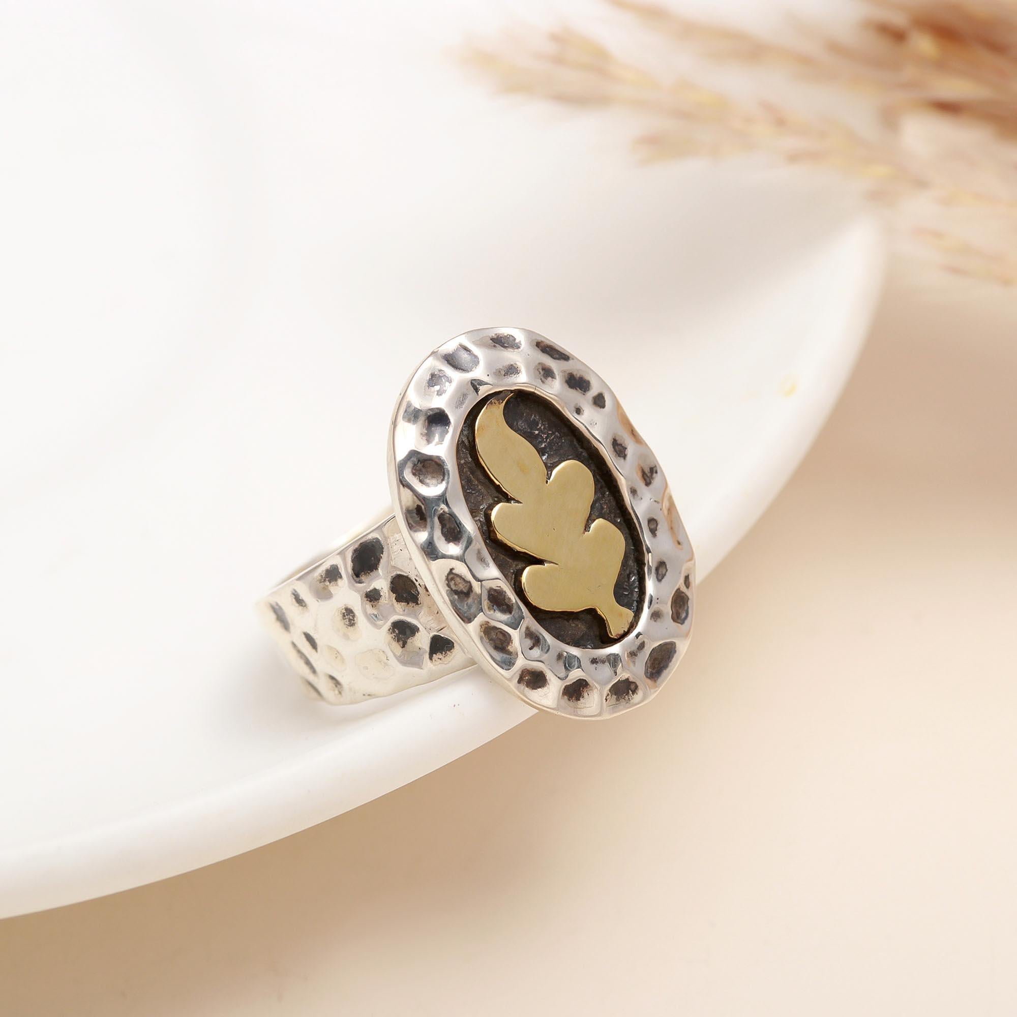 925 Silver Hammered Ring