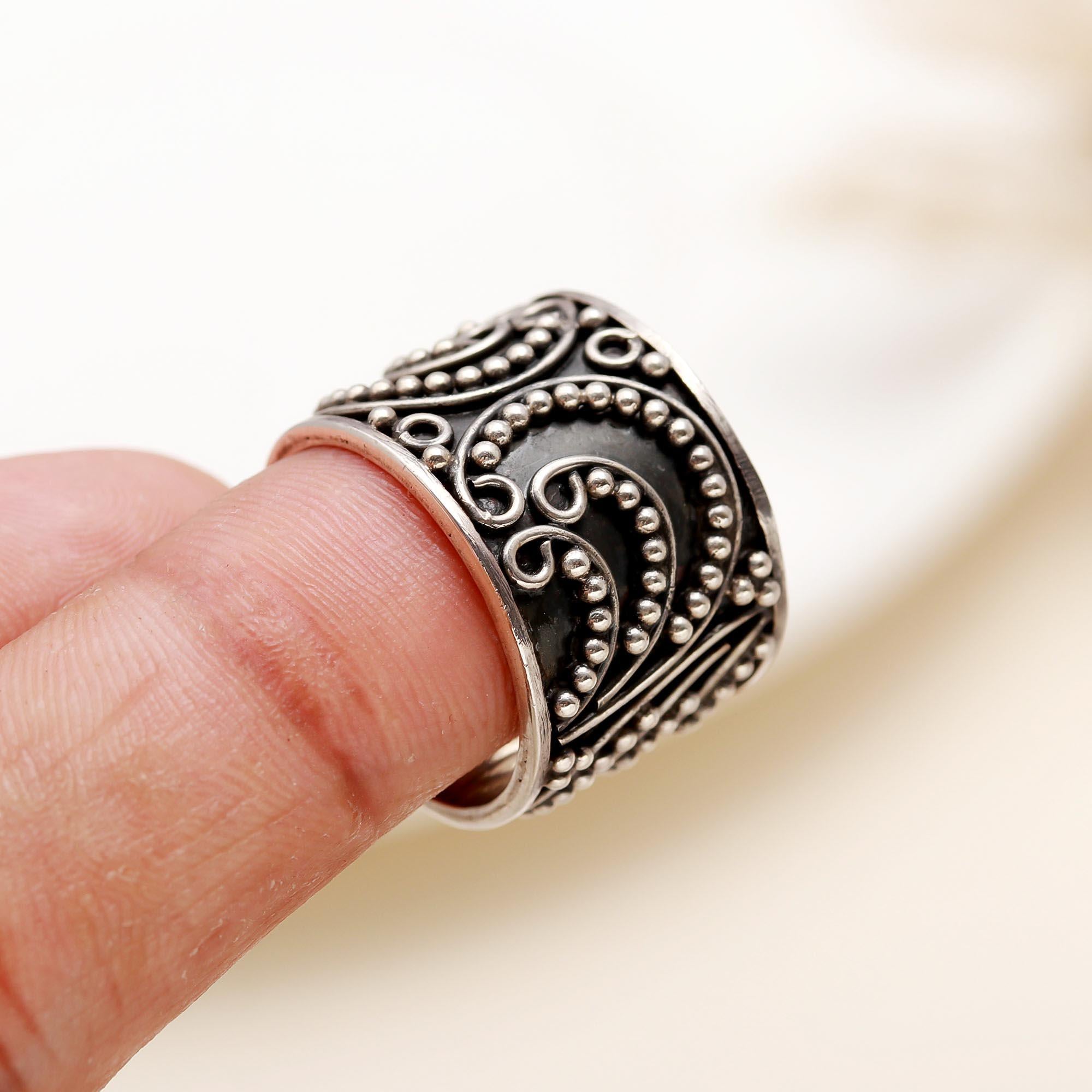 925 Silver Wide Band Ring