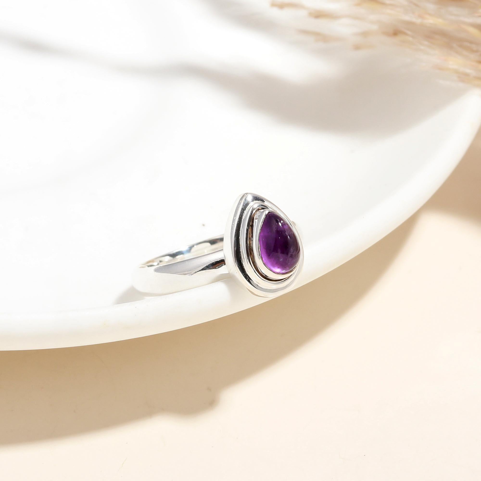 925 Silver Amethyst Ring
