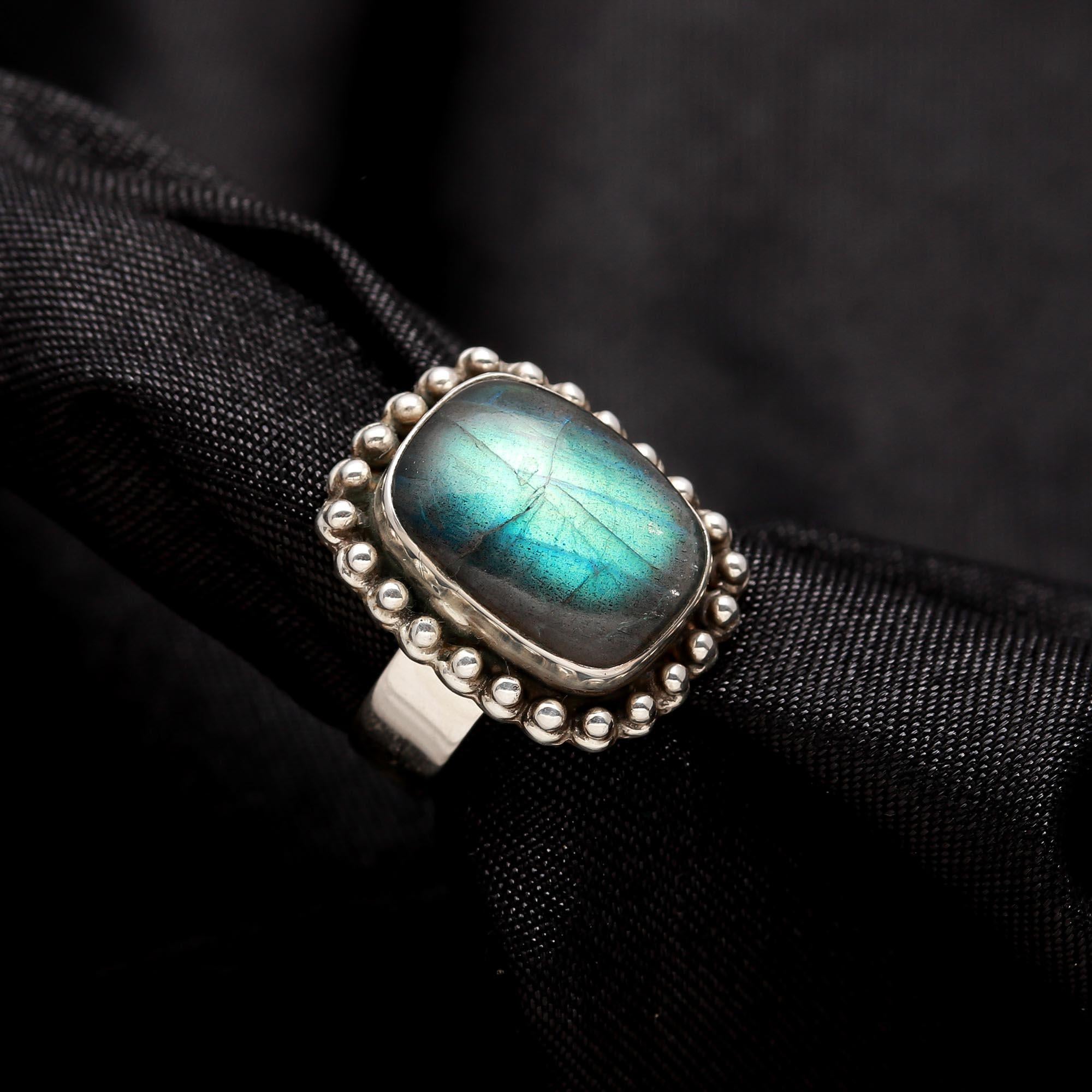 925 Silver Labradorite Ring