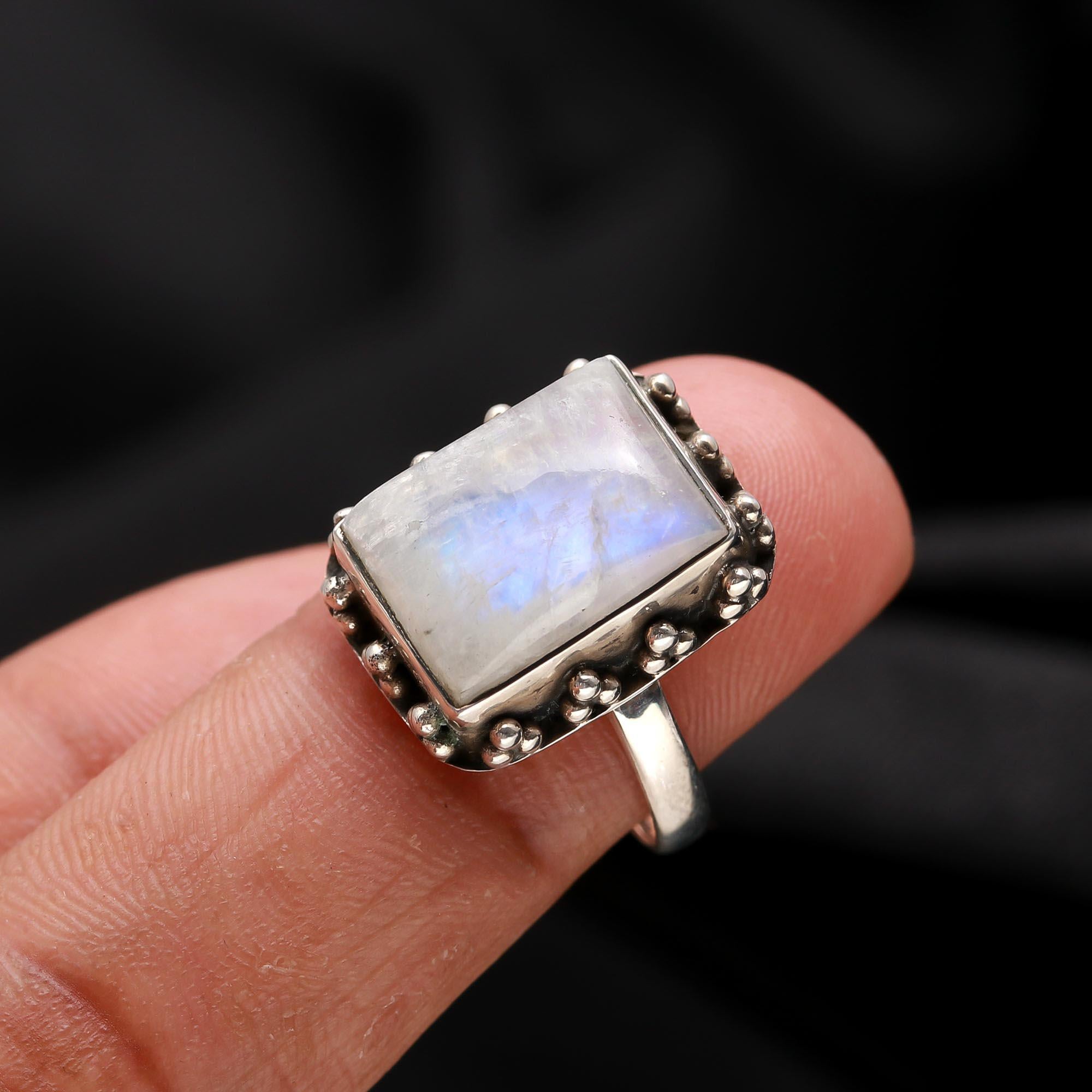 925 Silver Moonstone Ring