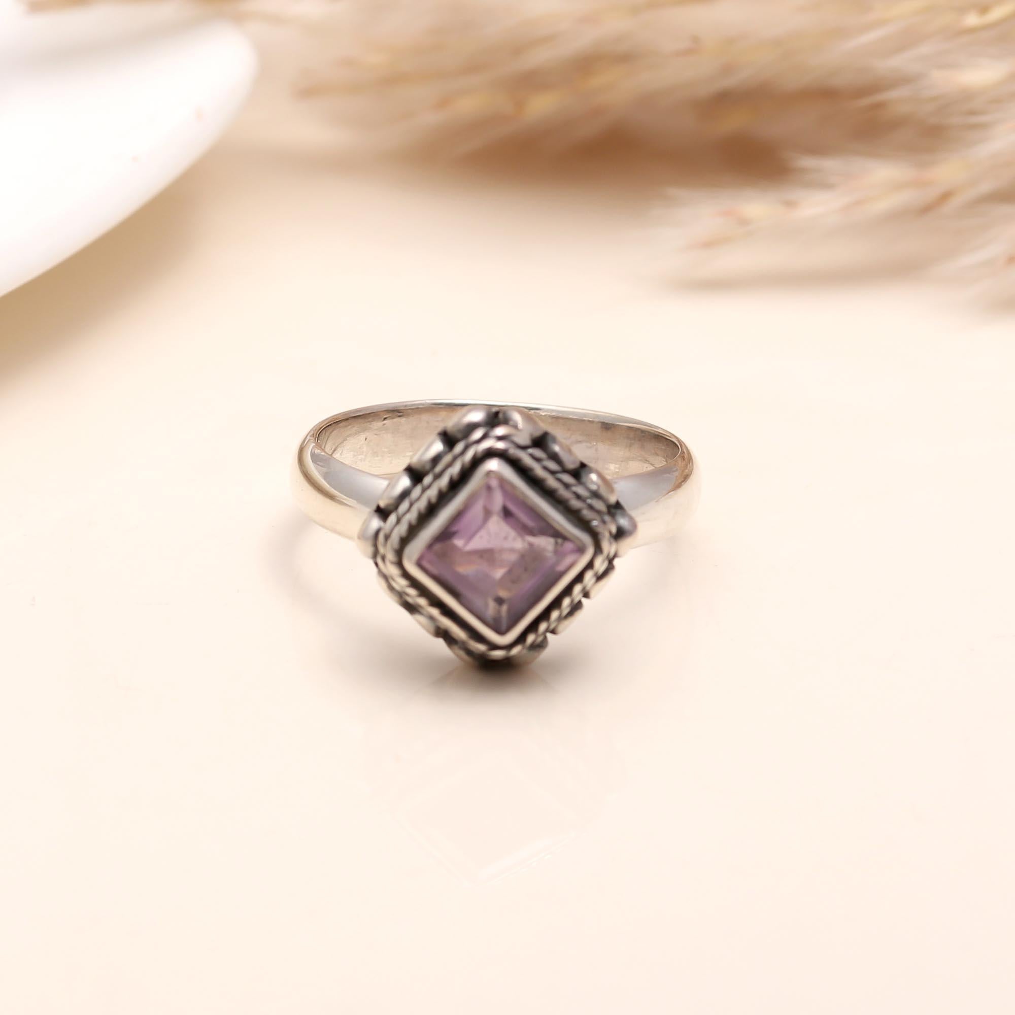925 Silver Amethyst Ring