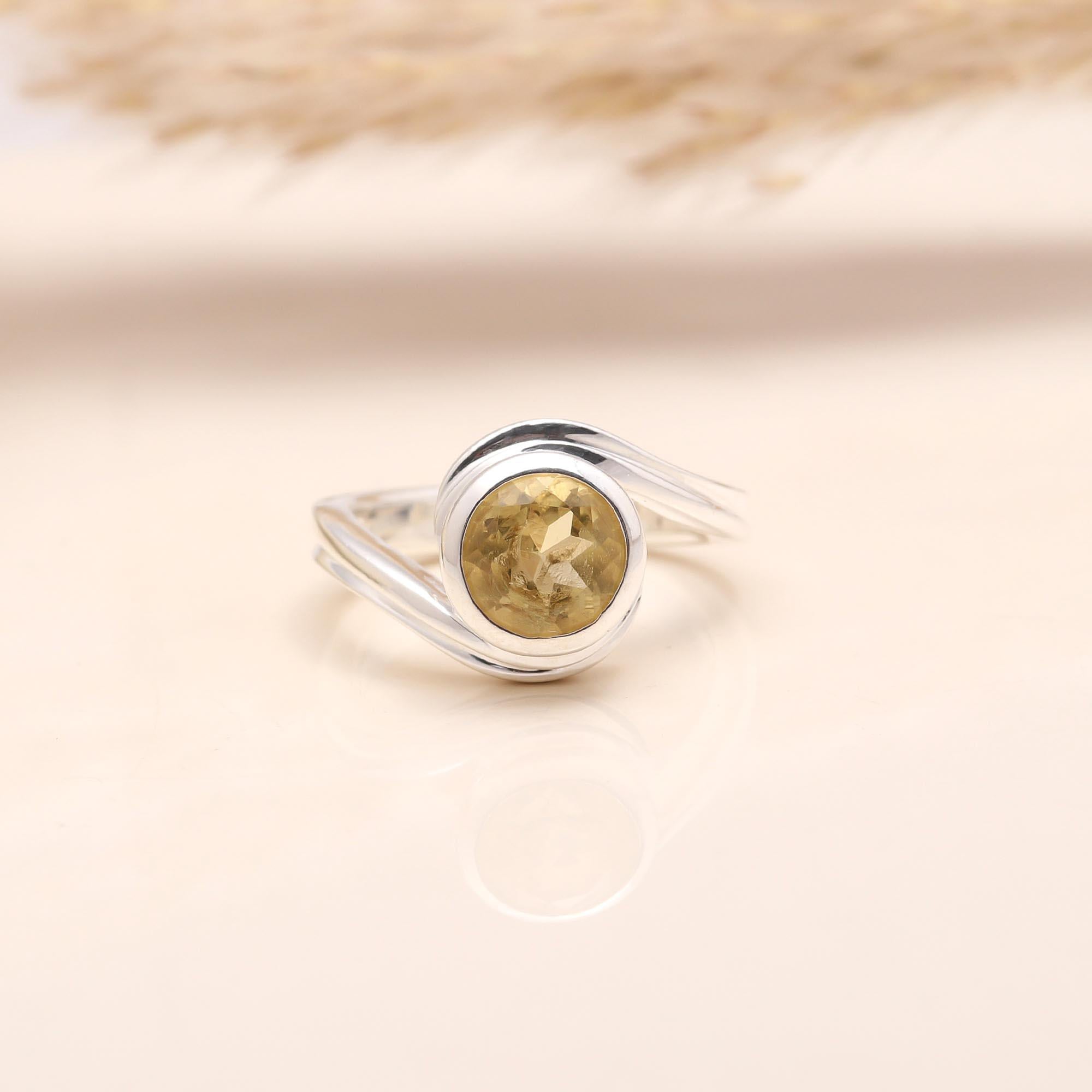 The Golden Current: Bypass Citrine Ring