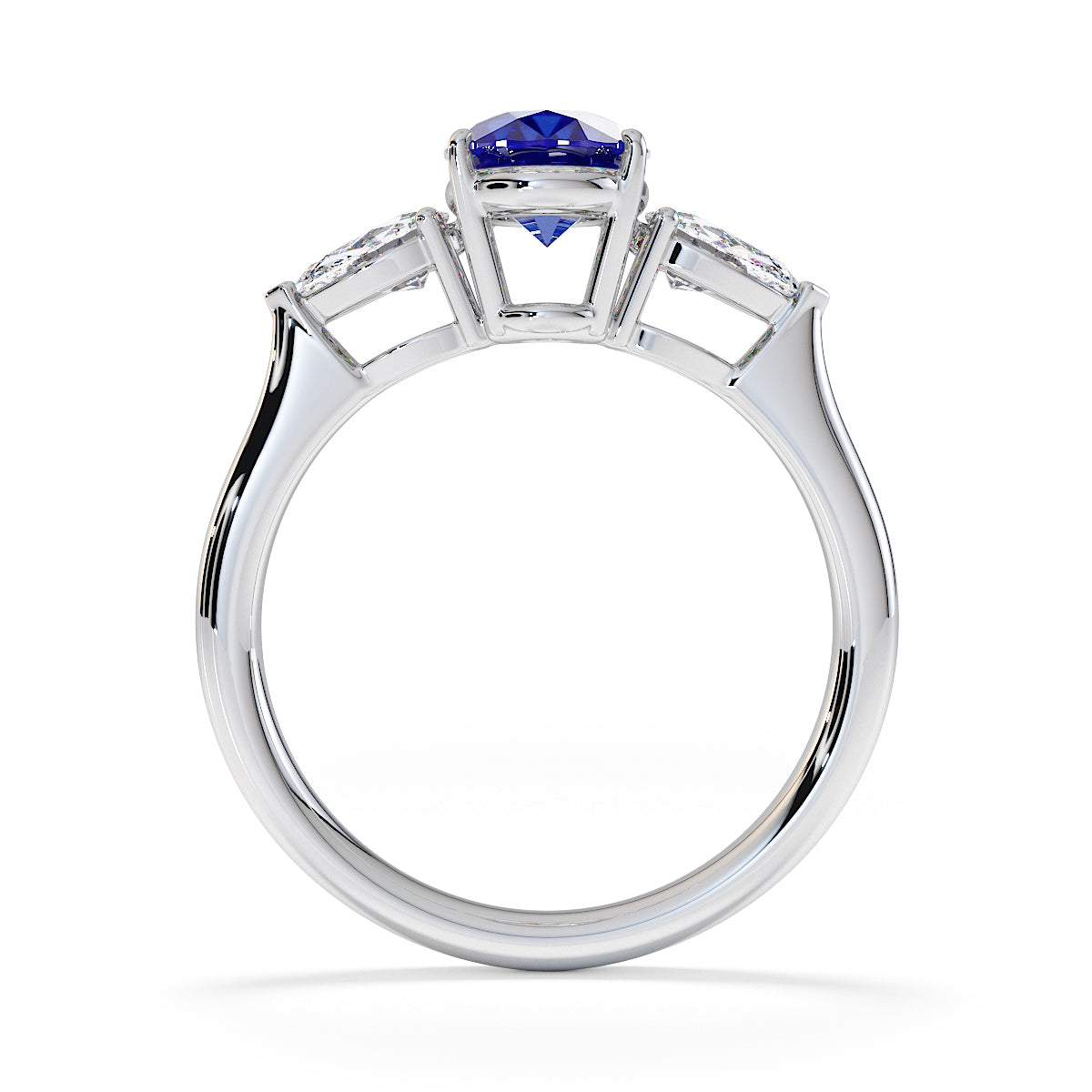 The Royal Trilogy : Tanzanite & Moissanite Ring