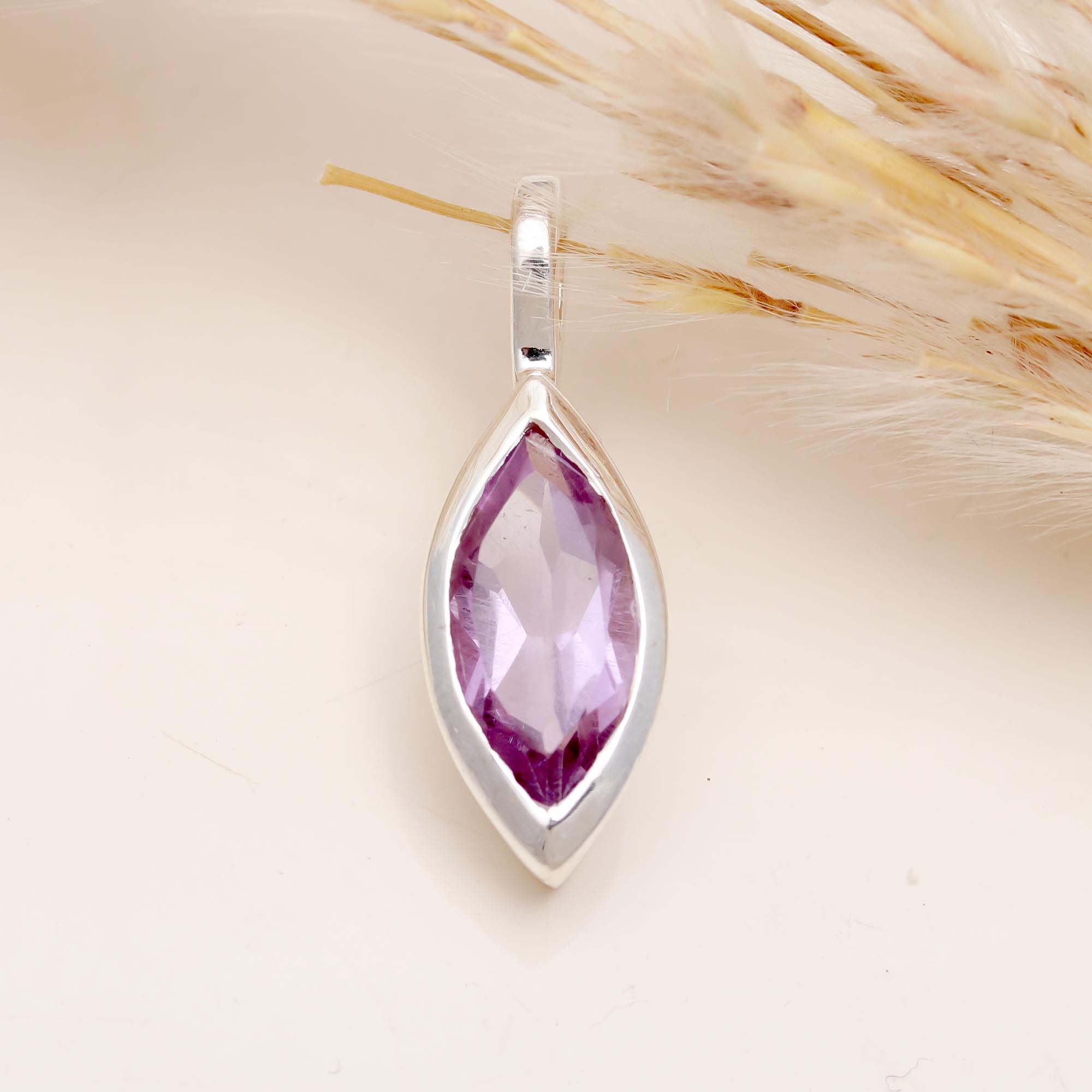 The Violet Heritage: Amethyst Oval Vintage Filigree Pendant