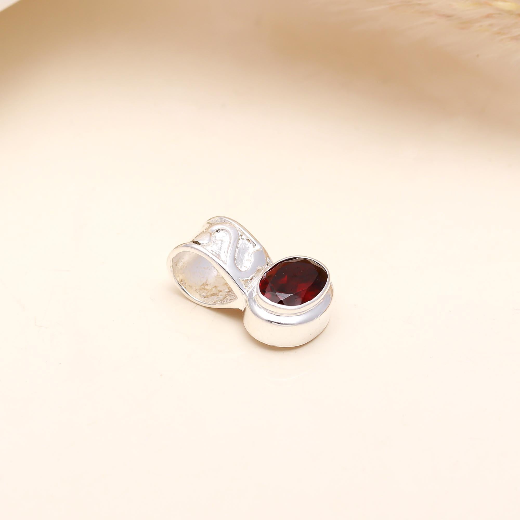Faceted Garnet Pendant