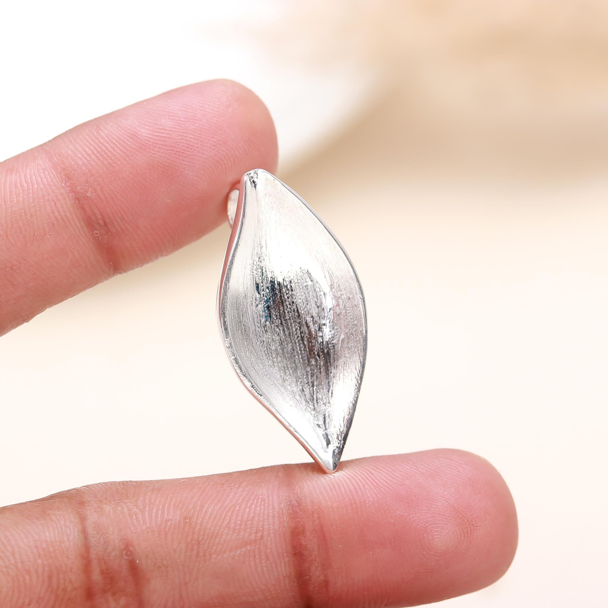 The Silver Vessel: Sculptural Sterling Silver Puff Pendant