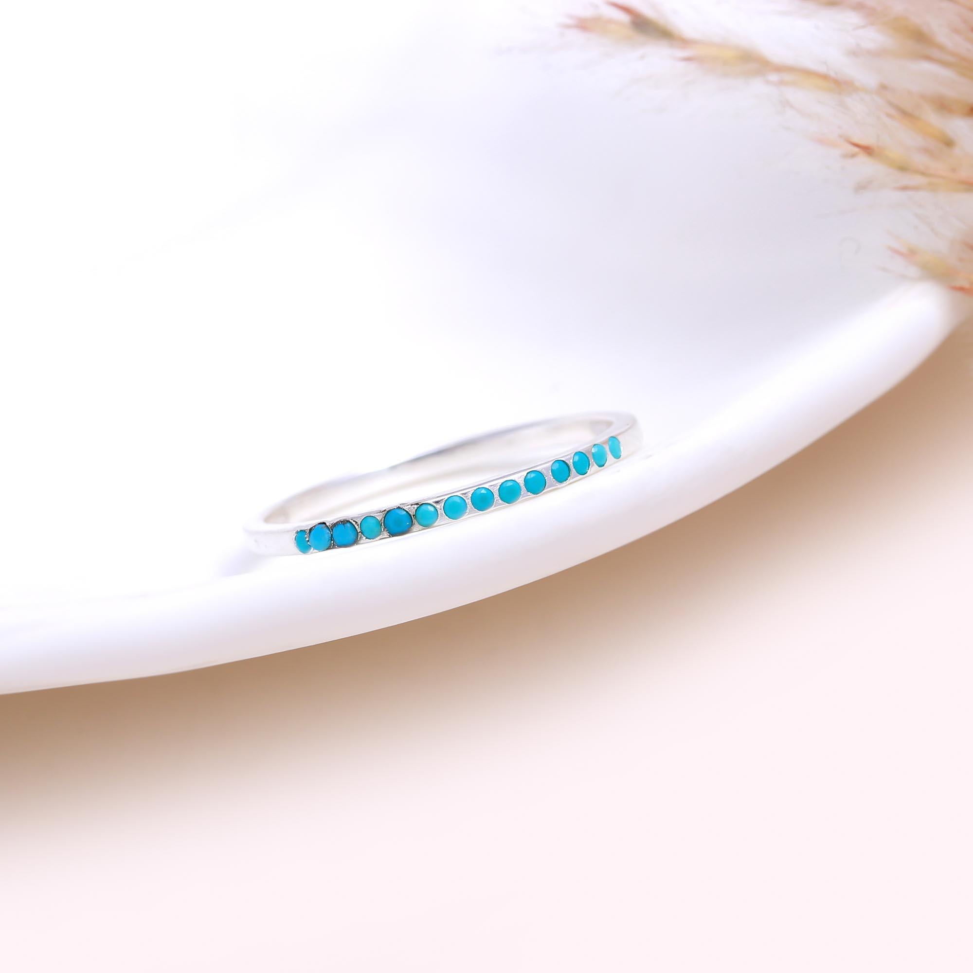 The Turquoise Horizon Band: Turquoise Stacking Ring