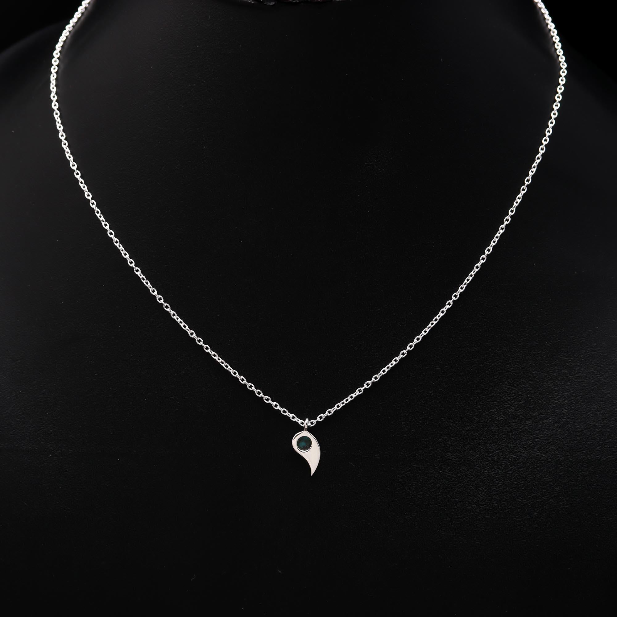 925 Silver Paisley Pendant Necklace