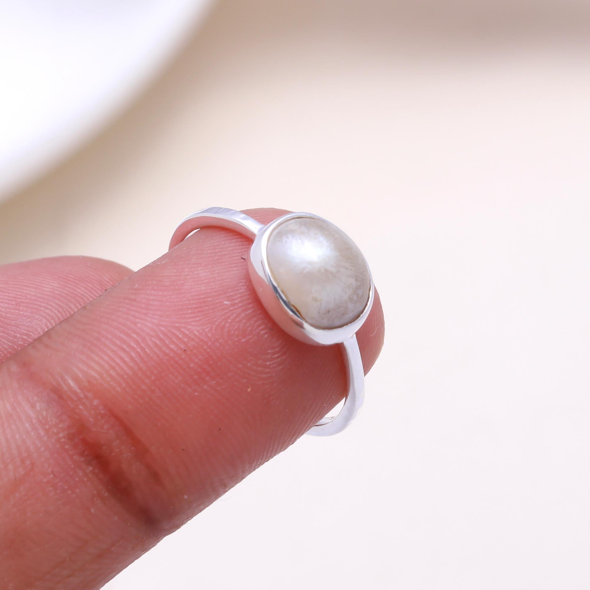 The Oval Pearl Essence: Oval Freshwater Pearl Ring