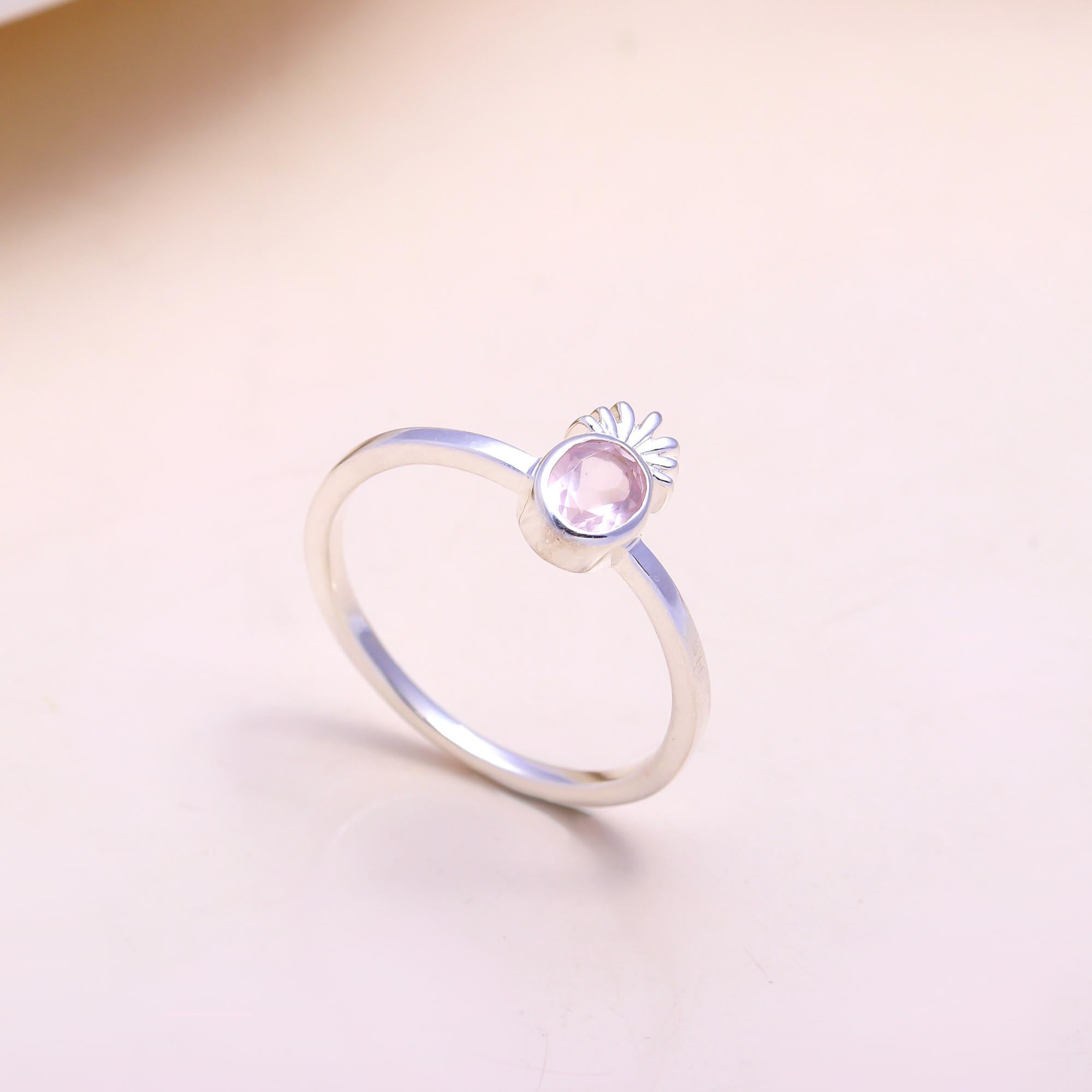 The Sweet Sparkle: Pink Amethyst Pineapple Ring