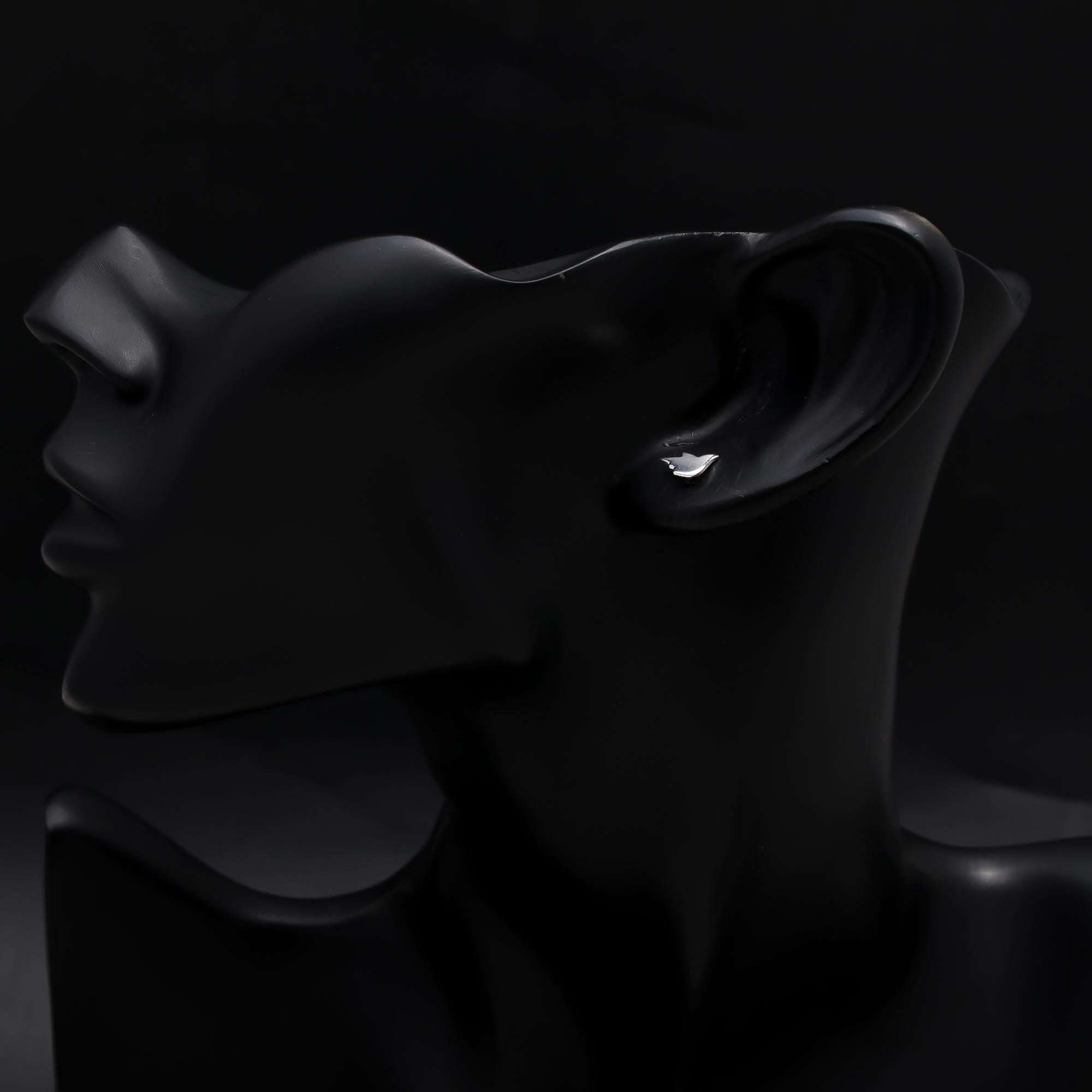 925 Sterling Silver Open Heart Stud Earrings