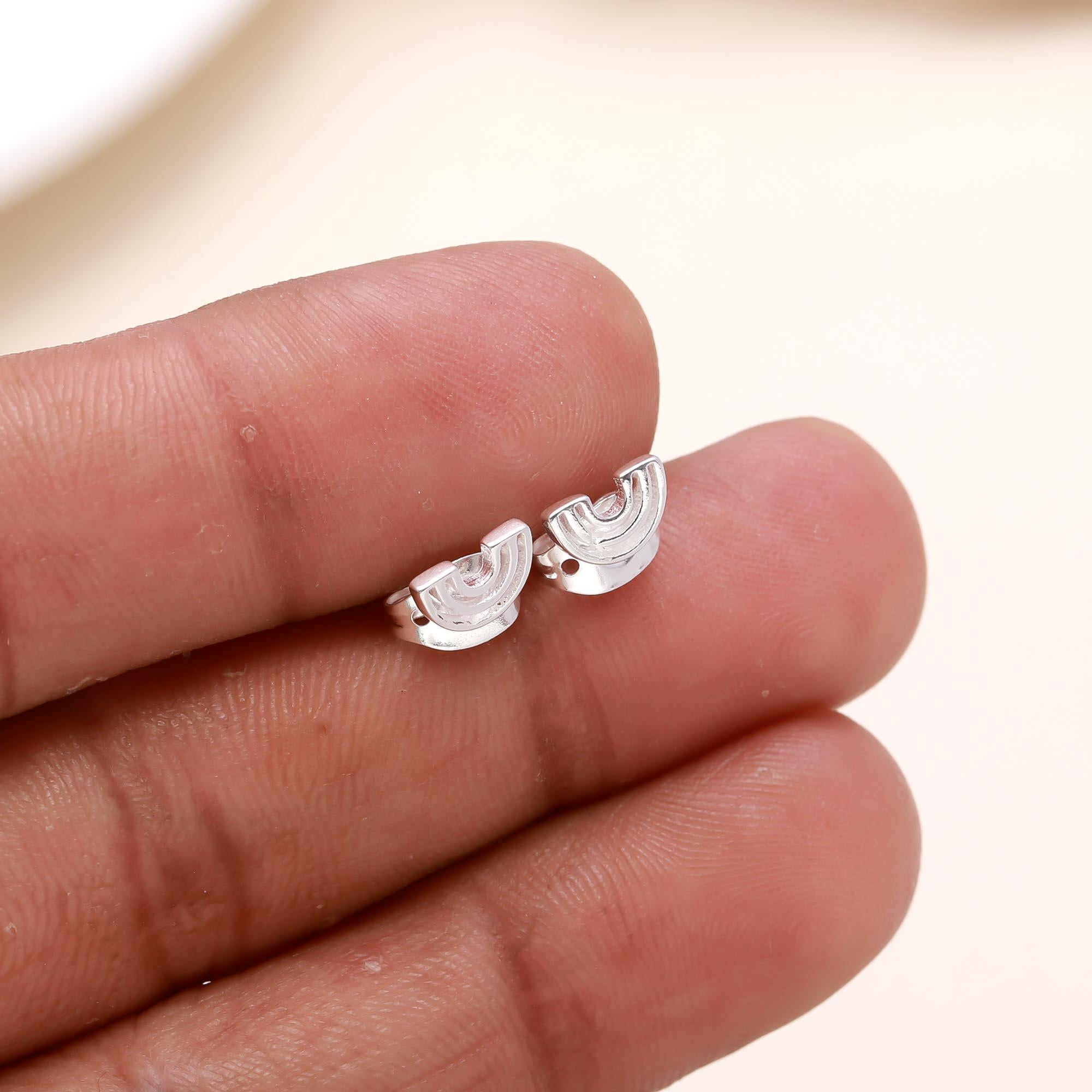 925 Sterling Silver Rainbow Stud Earrings