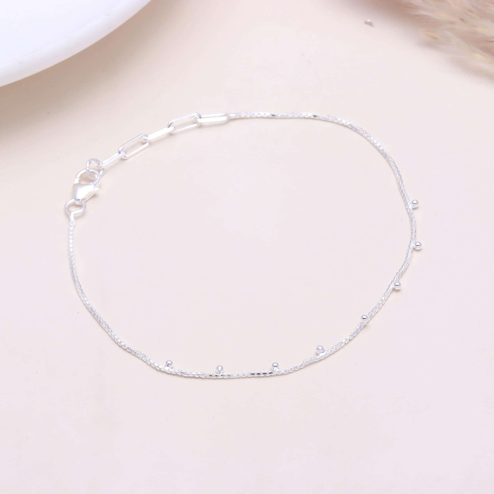 925 Sterling Silver Satellite Chain Bracelet