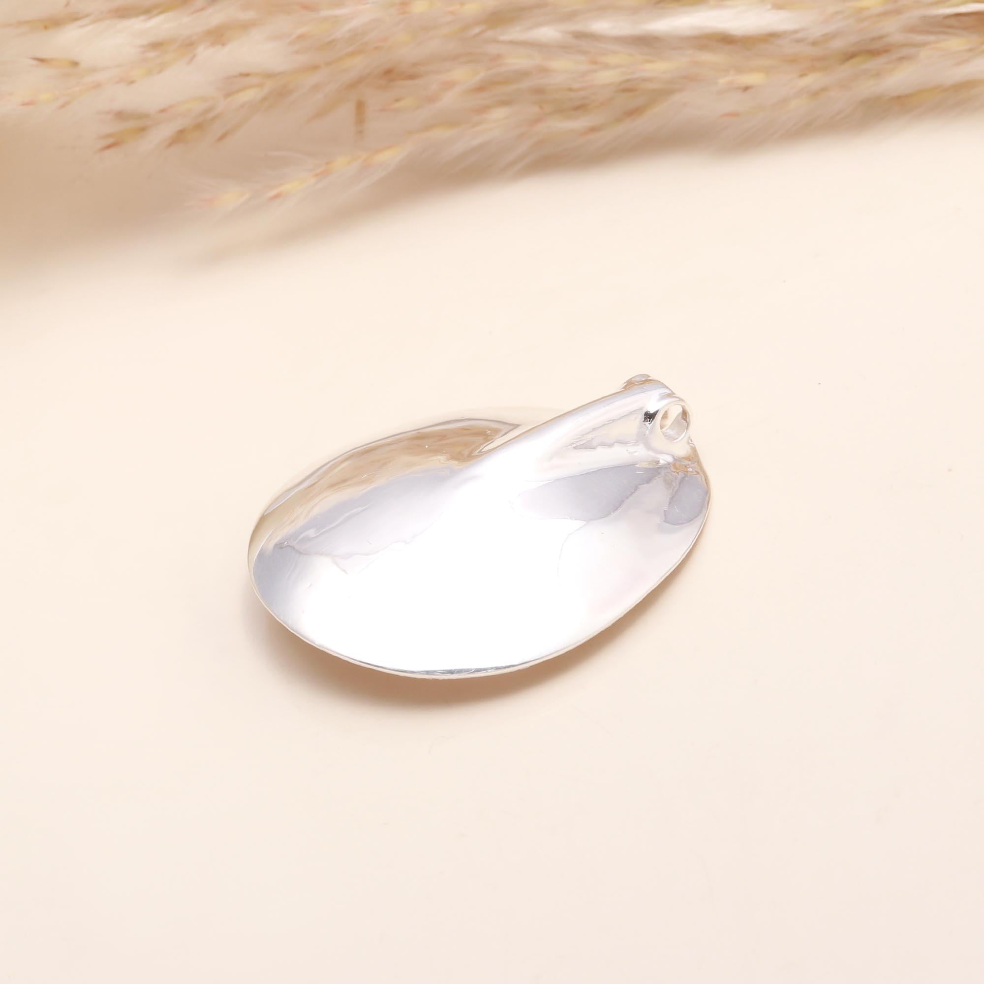 925 Sterling Silver Pink Pearl Textured Pendant