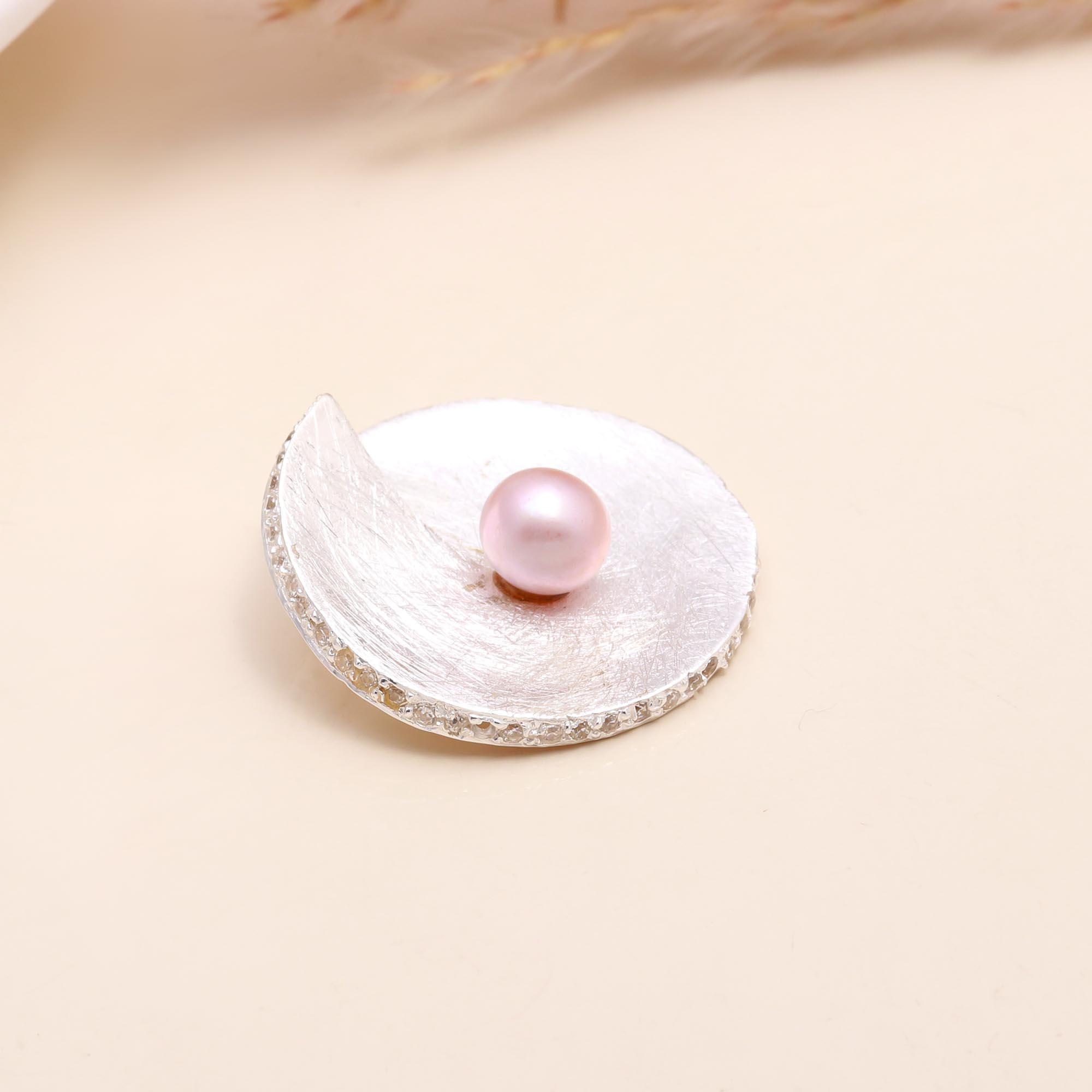 925 Sterling Silver Pink Pearl Pendant