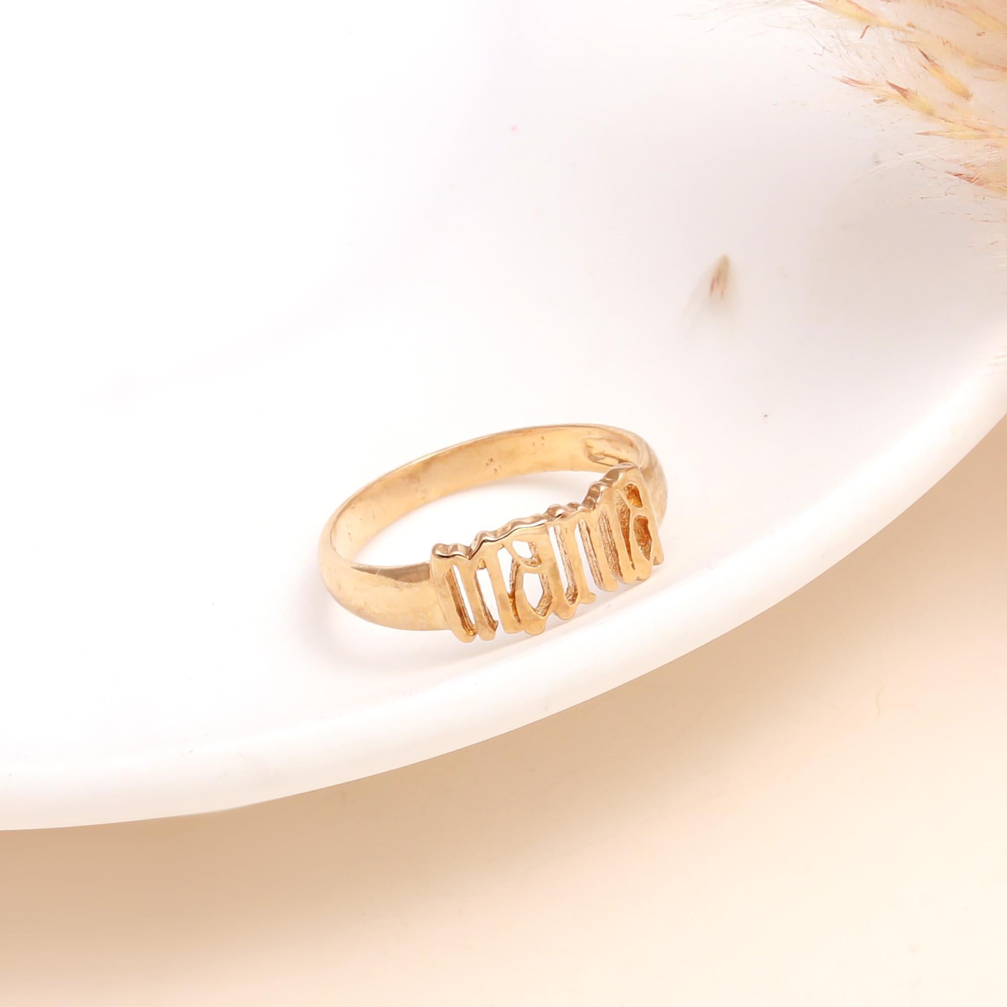 The Gothic Script: Old English Font Statement Ring