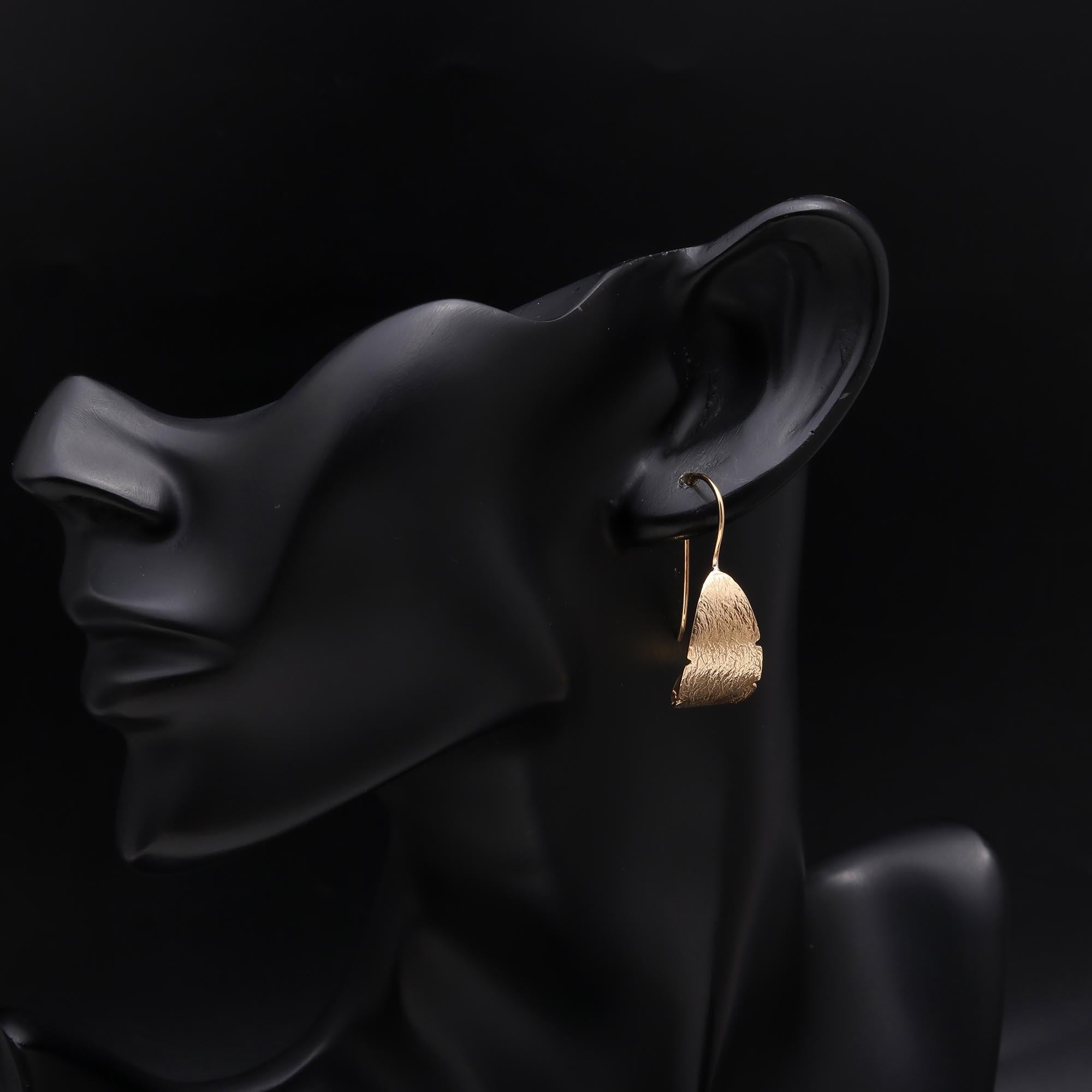 The Gilded Feather: Textured Wide Hoop Earrings