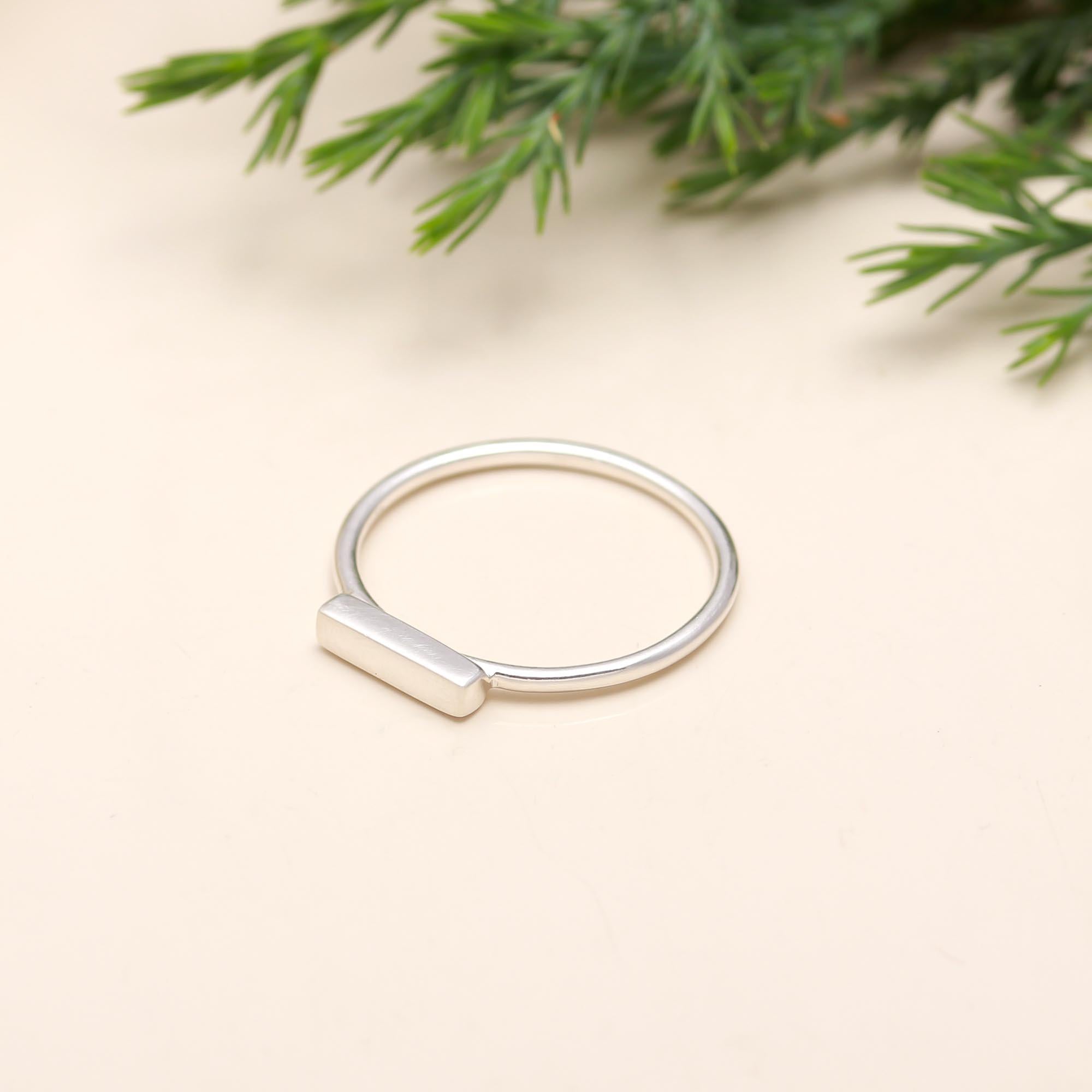 925 Silver Bar Stackable Ring