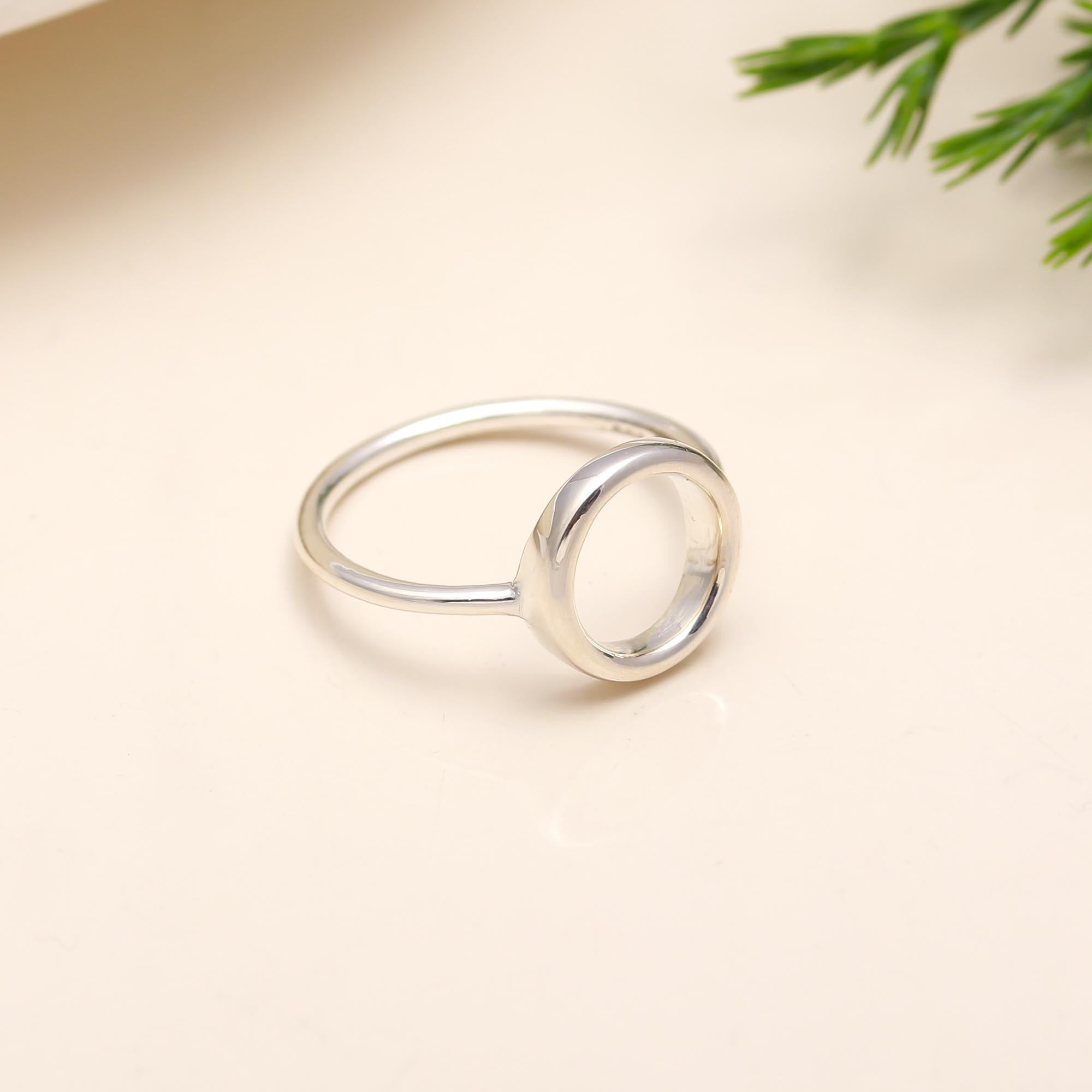 925 Silver Open Circle Ring