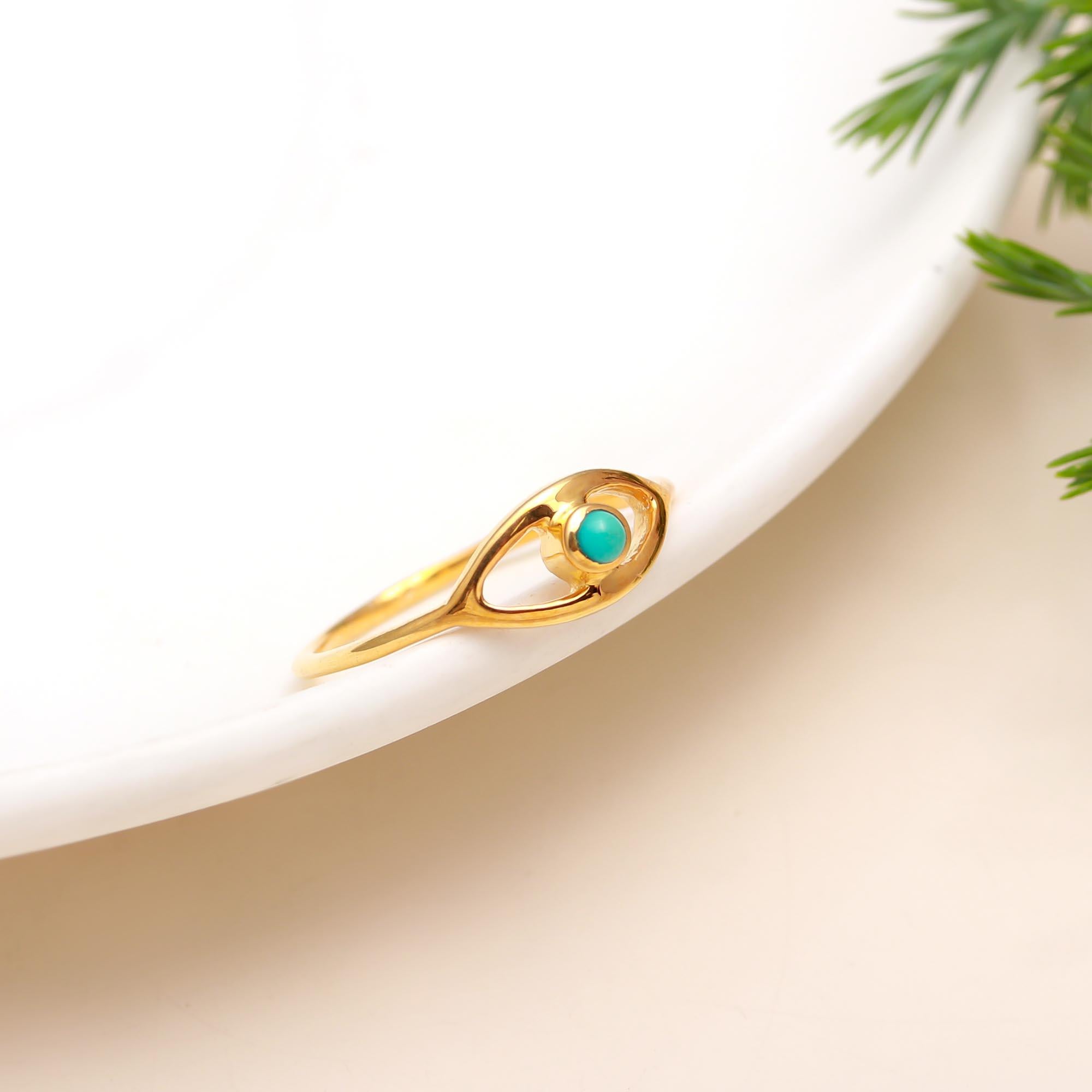 The Protective Eye: Turquoise Marquise Ring