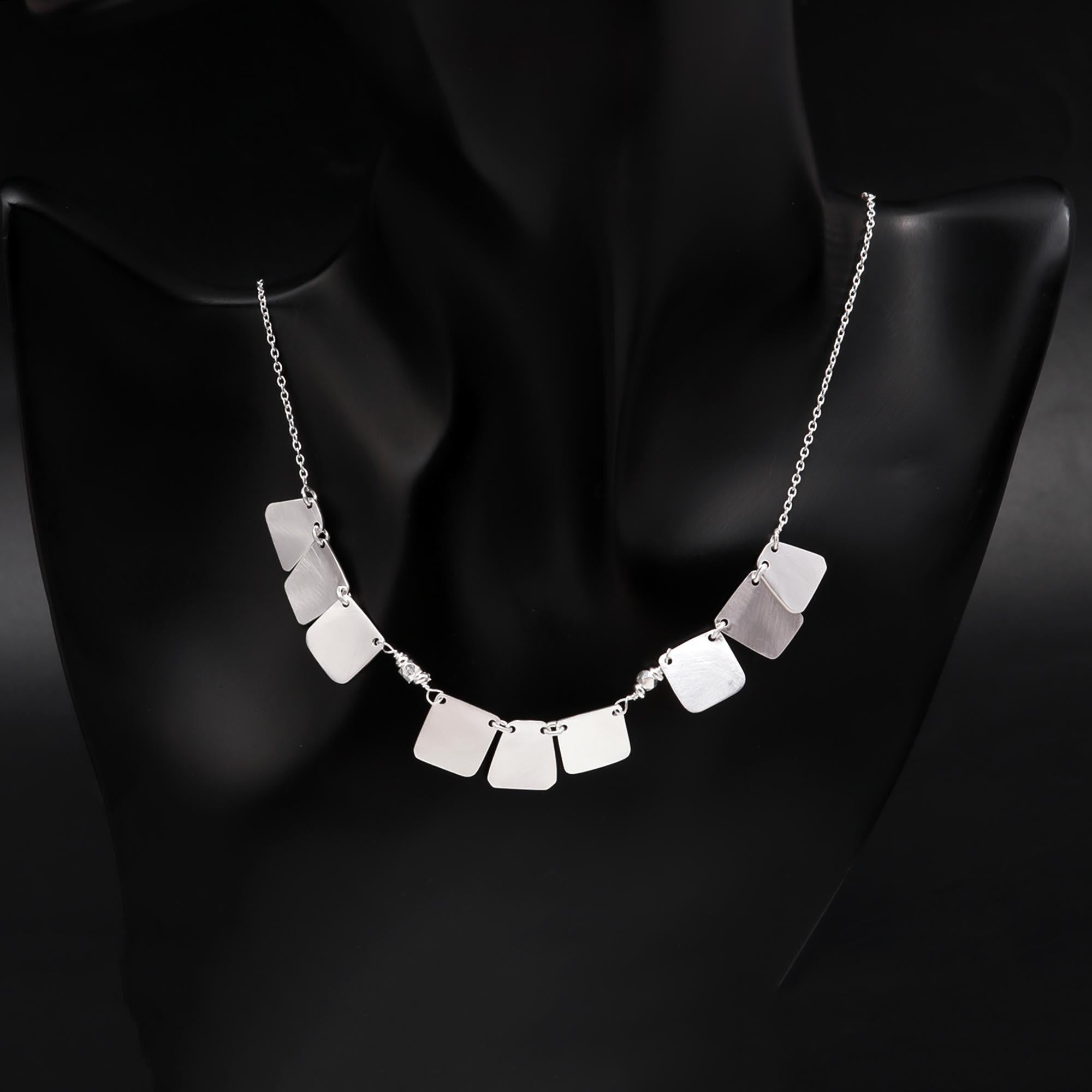 925 Sterling Silver Modern Geometric Minimalist Necklace