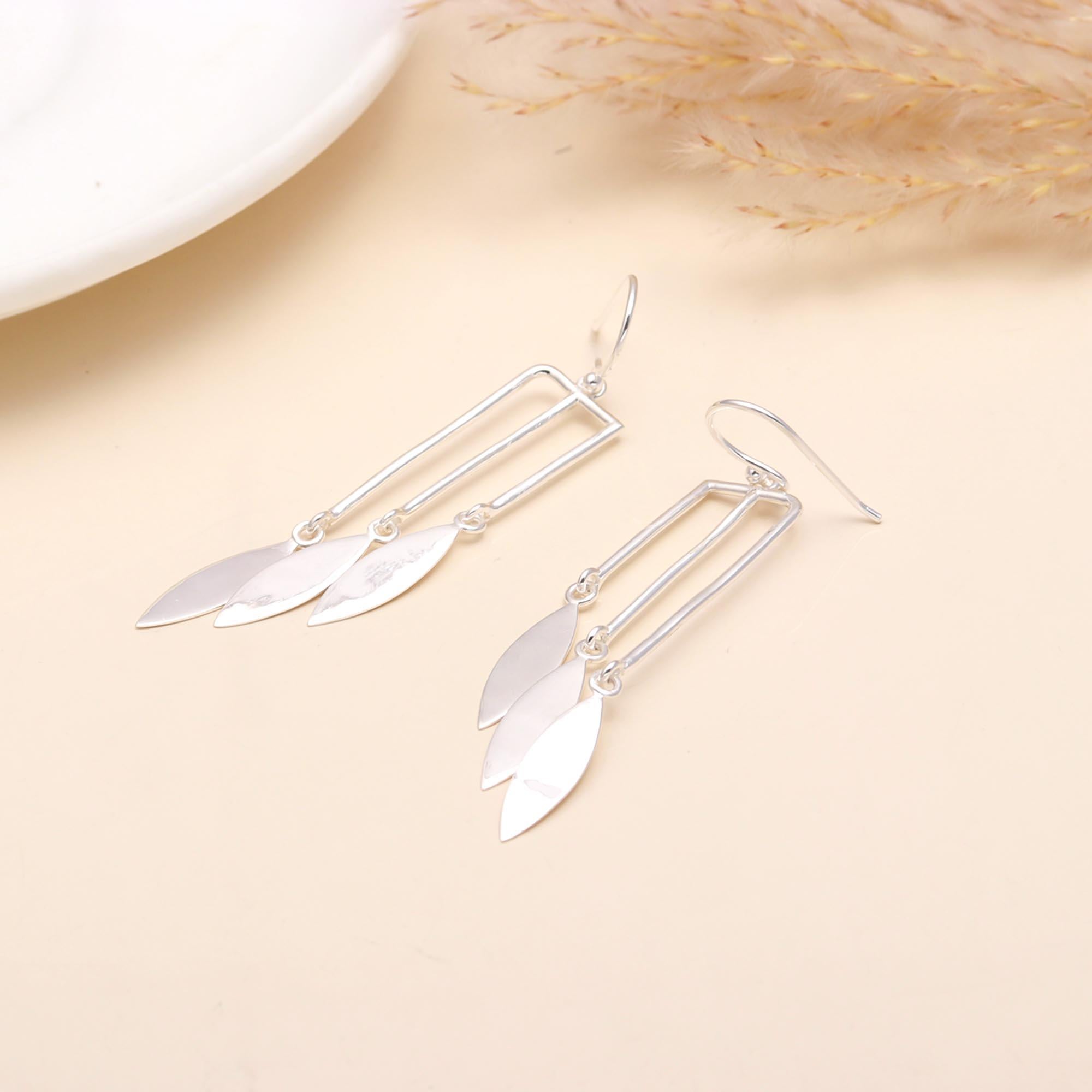 925 Sterling Silver Multi-Drop Dangle Earrings