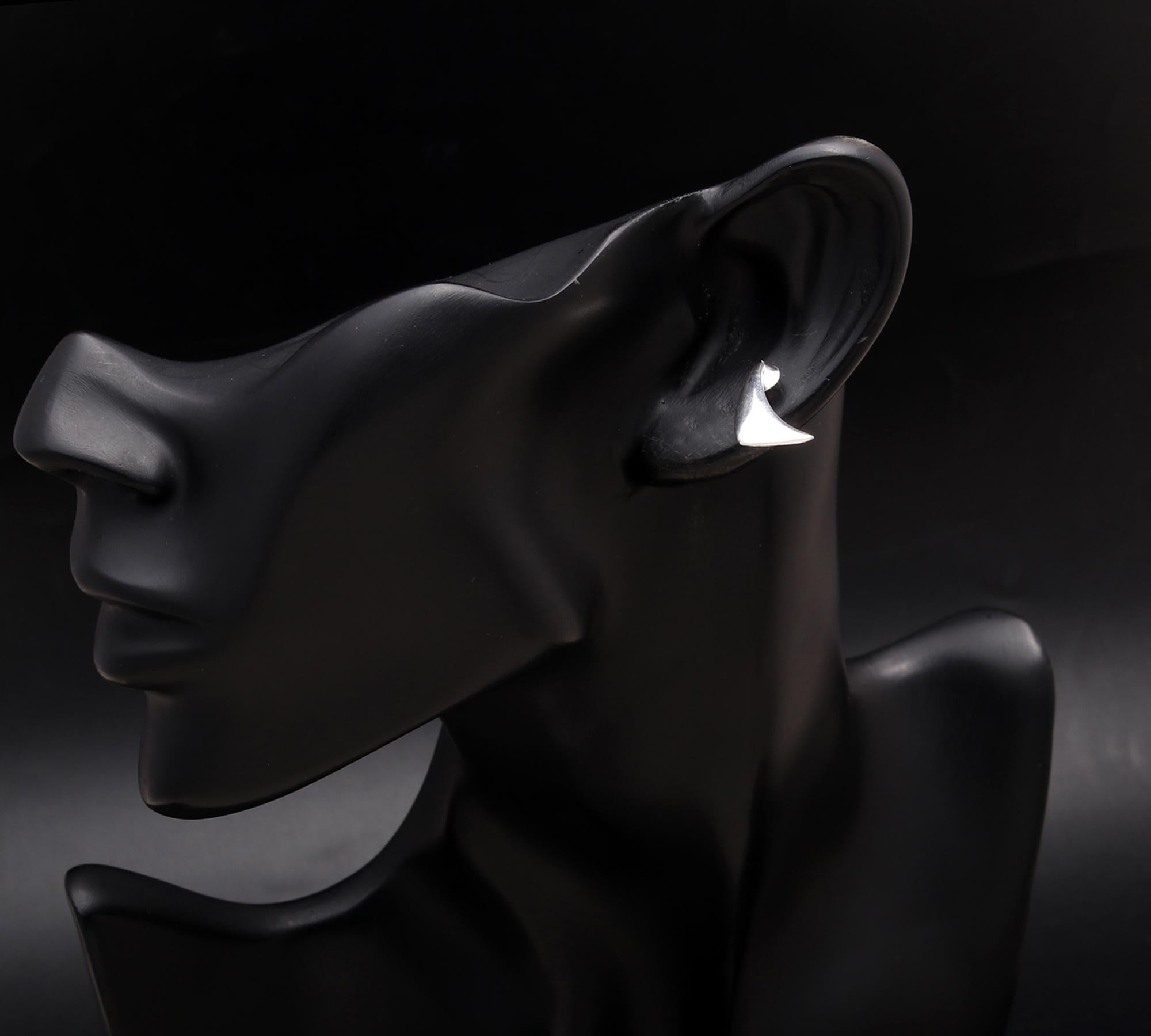 925 Silver Abstract Triangle Stud Earrings